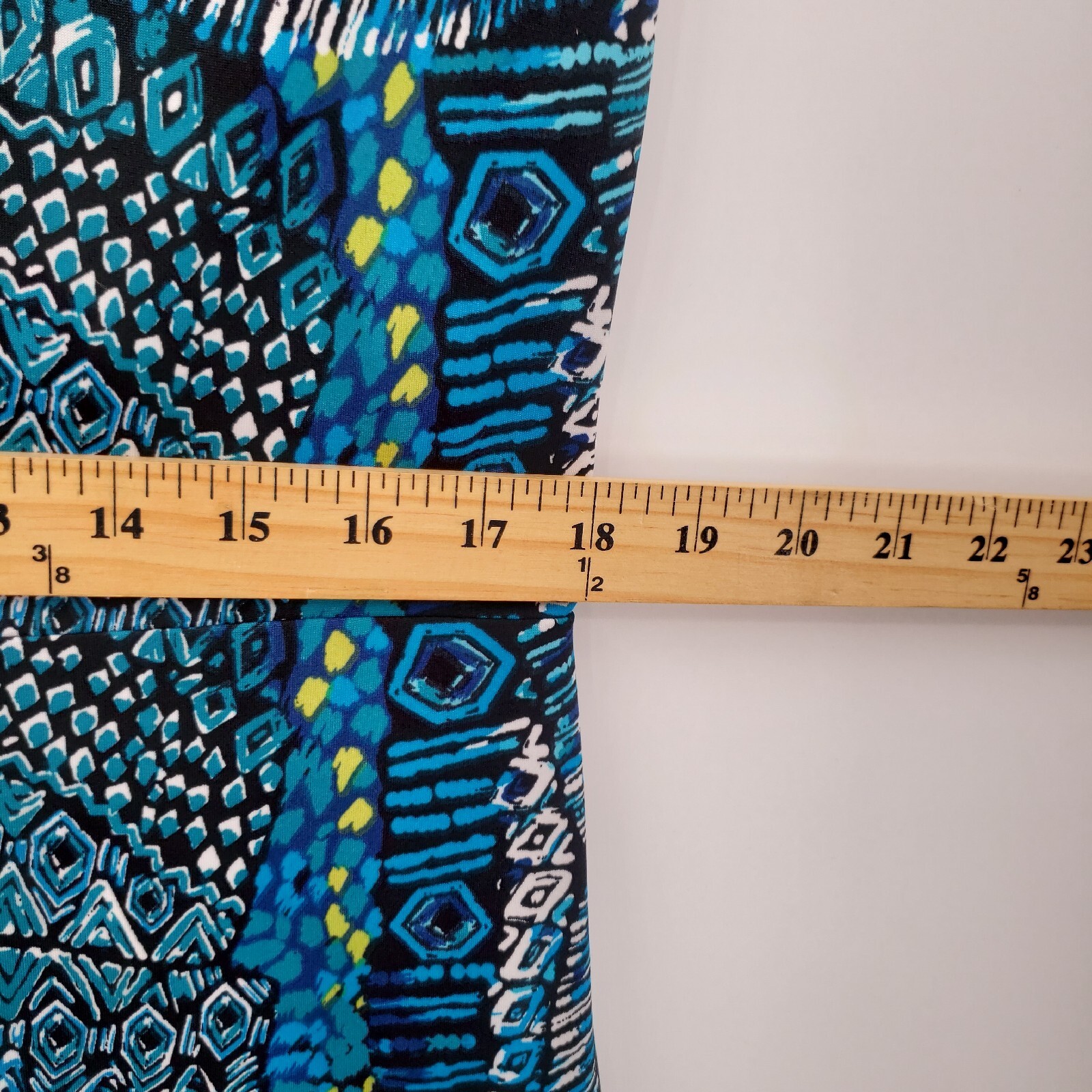 Kasper Sleeveless Sheath Dress Womens Size 16 Geometric Print Faux Wrap