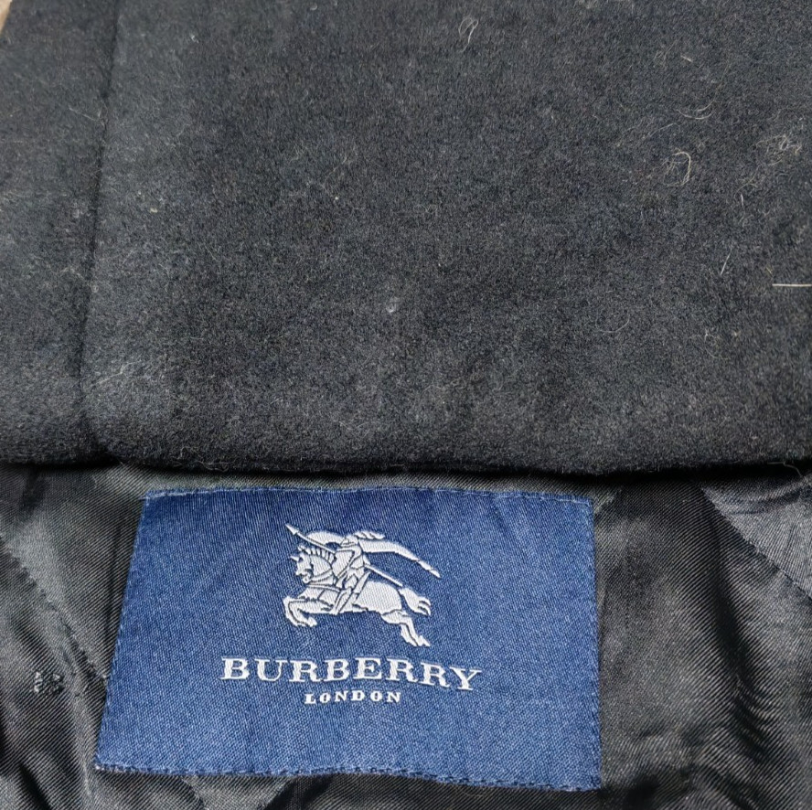 Classic Burberry London Wool Cashmere blend black jacket sweater 52R 52L 2XL