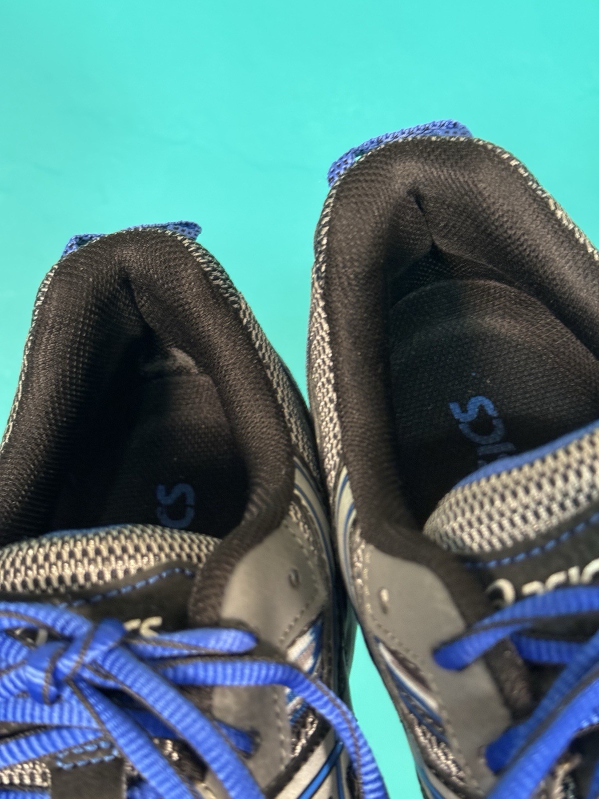 ASICS Gel Venture 5 Men’s Size 12 Gray Blue Trail Running Hiking Shoes Sneakers