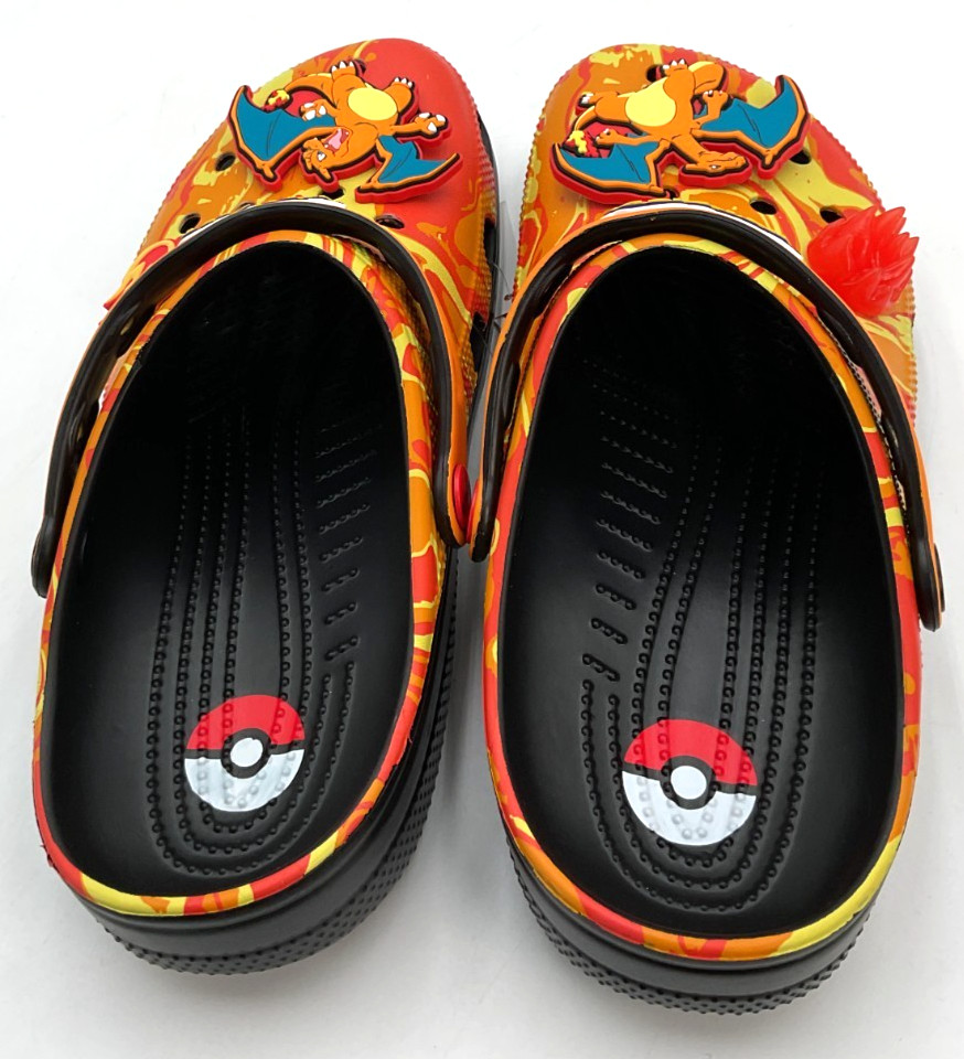 Pokémon x Crocs Charizard Classic Men’s 9 / Women’s 11 Fire Orange Clogs NIB
