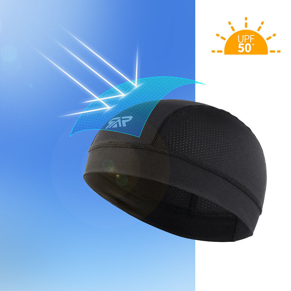 Cooling Moisture Sweat Wicking Dome Skull Cap Helmet Liner Bald Sport Beanie Hat