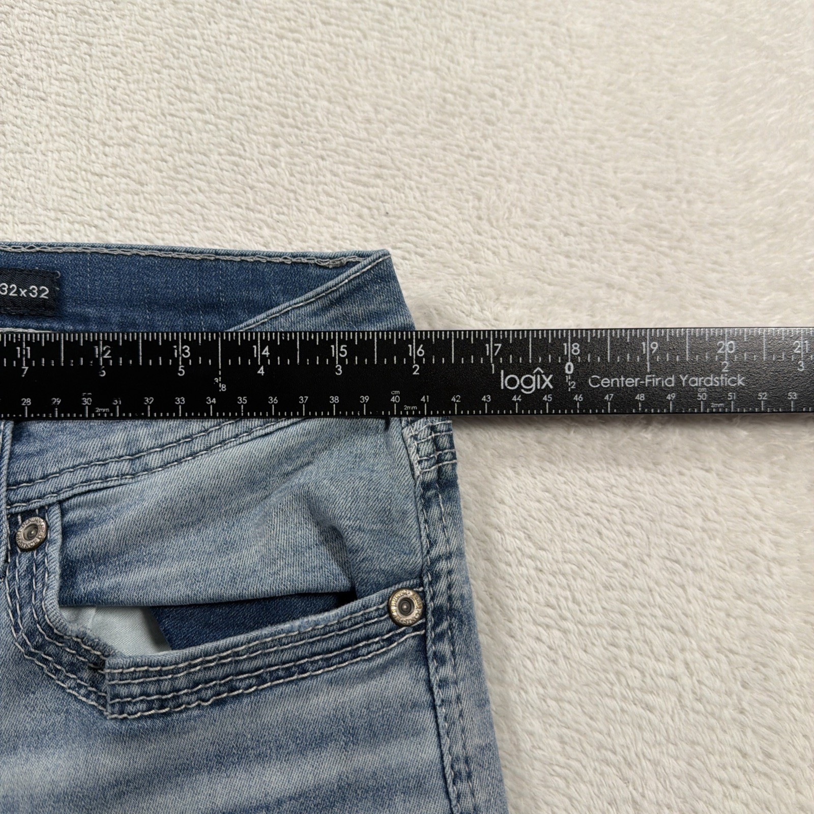 BKE Alec Men’s Straight Jeans 32×32 Light Wash Stretch Denim
