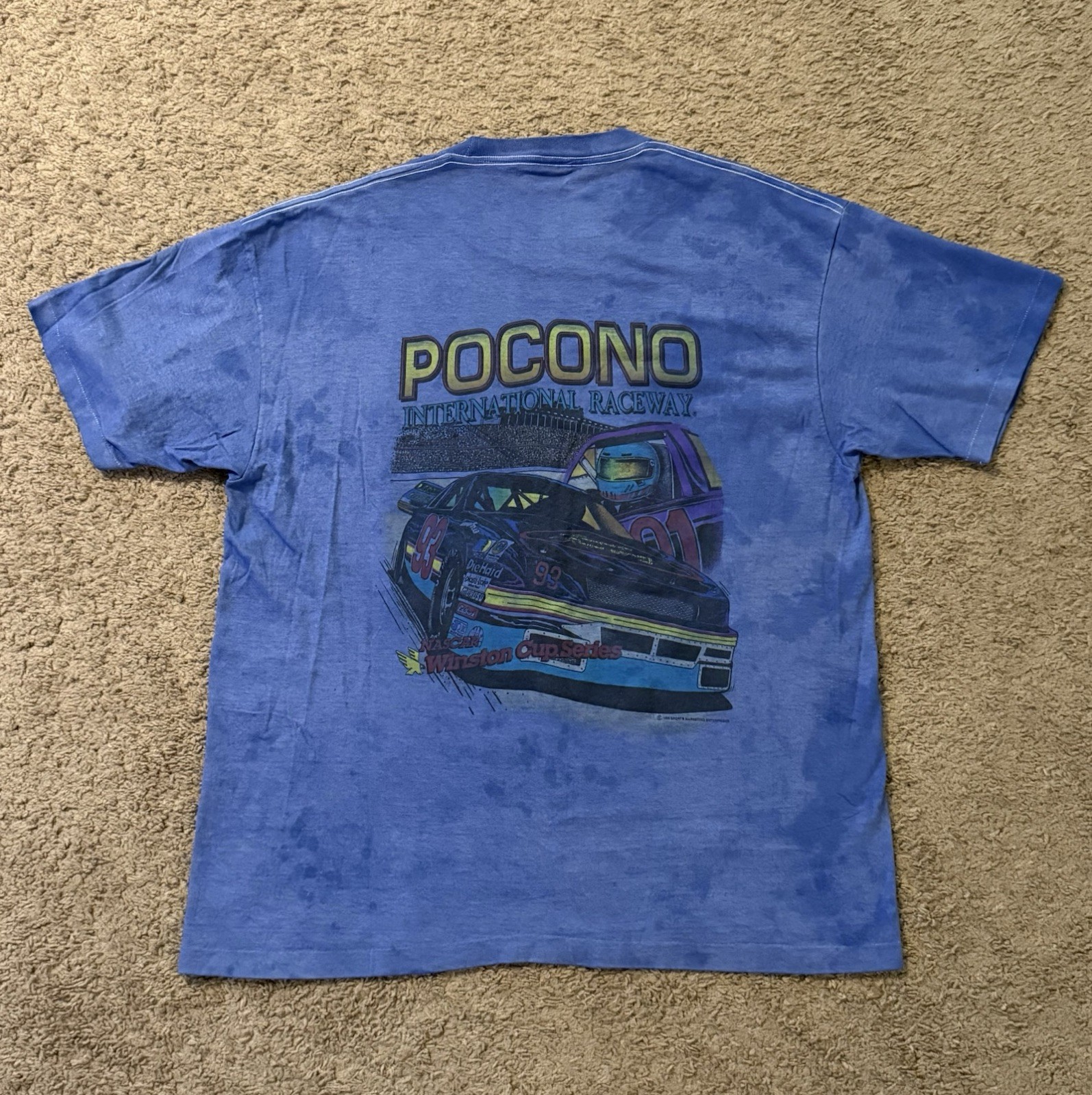 Anvil Blue XL Shirt NASCAR Pocono International Raceway 1993 Auto Racing