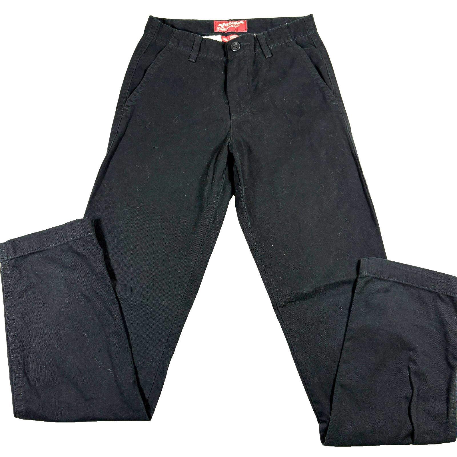 Arizona Jeans Mens 28×36 Black Flex Chino Pants Straight Fit Casual Streetwear