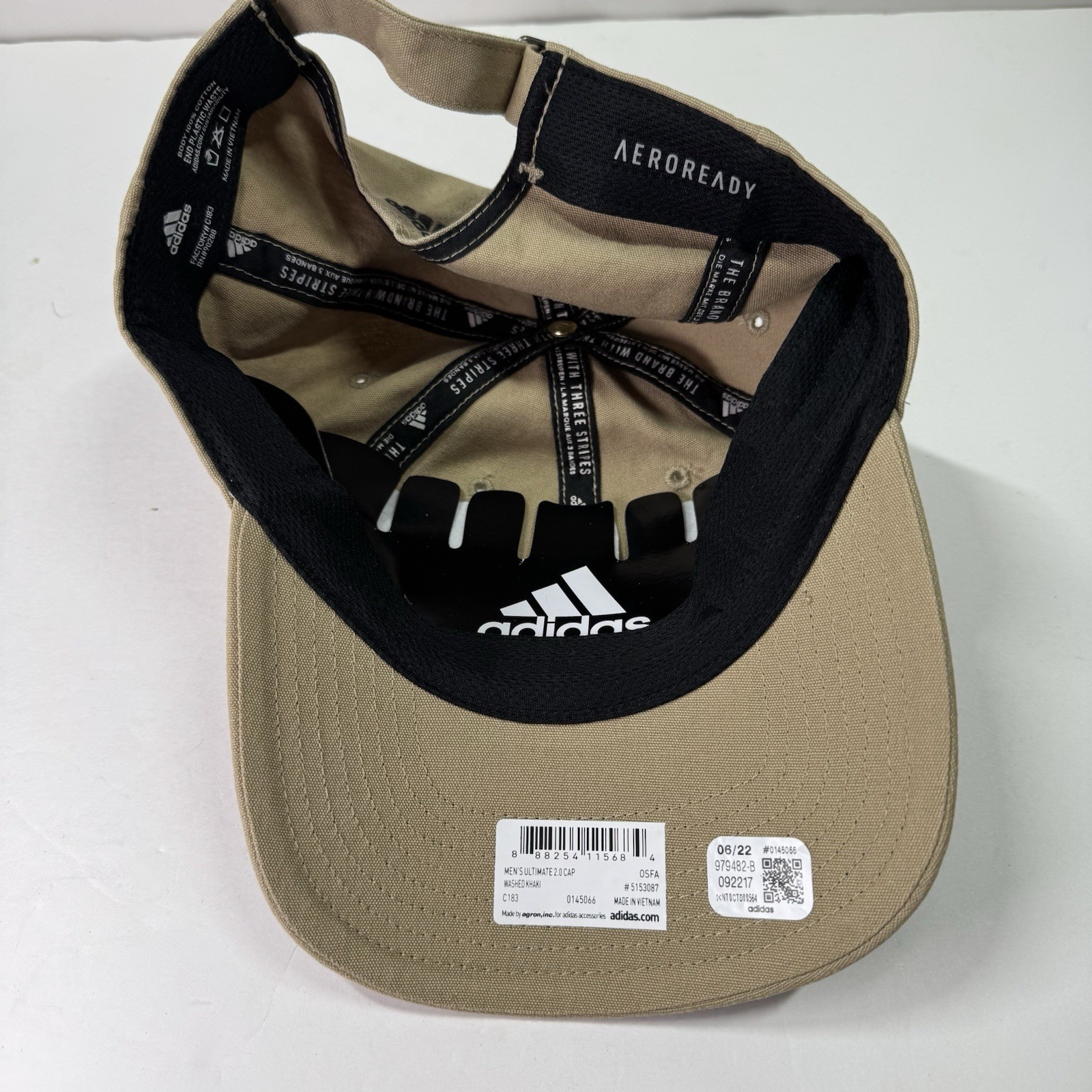 Adidas Ultimate Relaxed Cap Washed Khaki/Black Adjustable Fit
