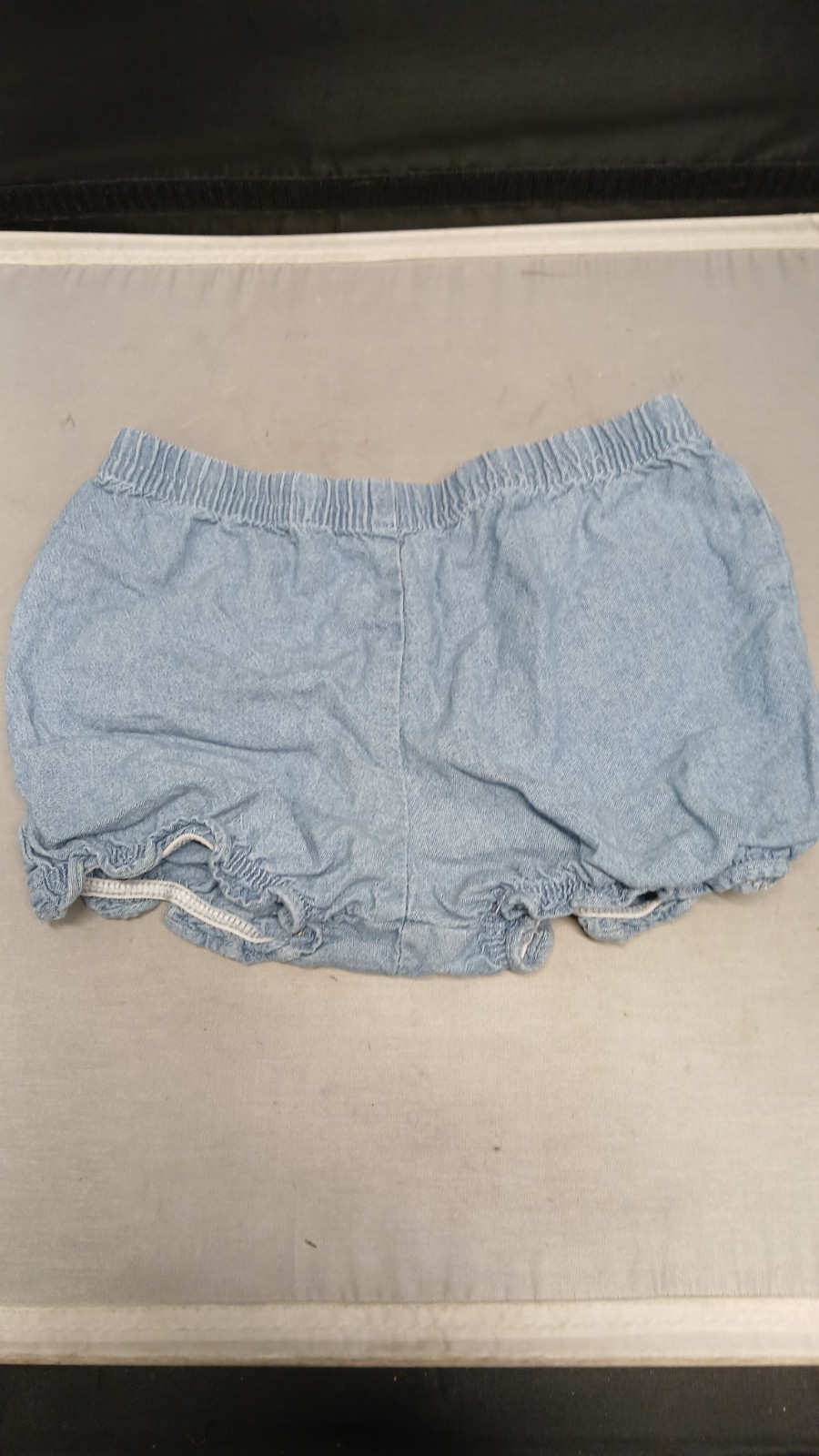 Carter’s Shorts Baby Girls Sz 12M Blue Denim Casual Elastic Bloomer Diaper Cover
