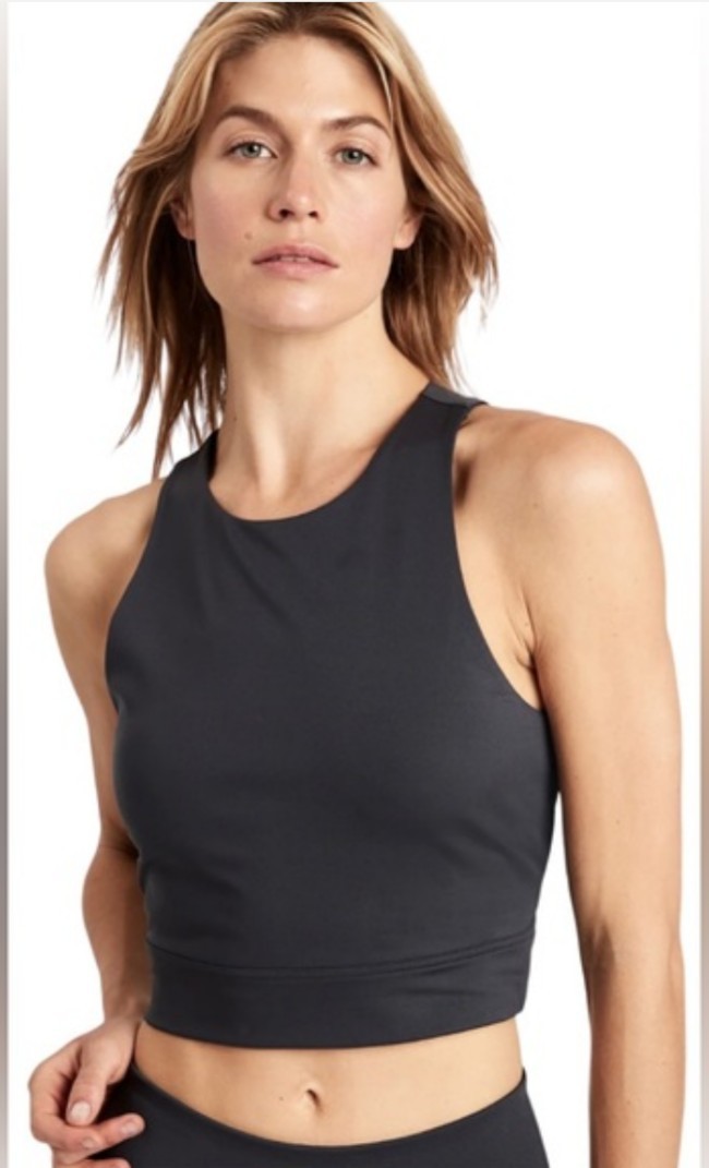 Banana Republic Dark Grey Sports Crop Top Extra Small