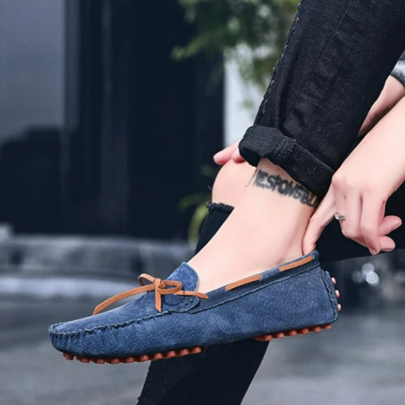 Men’s Casual Shoes Breathable Suede Loafers Moccasins Slip on Driving Flats