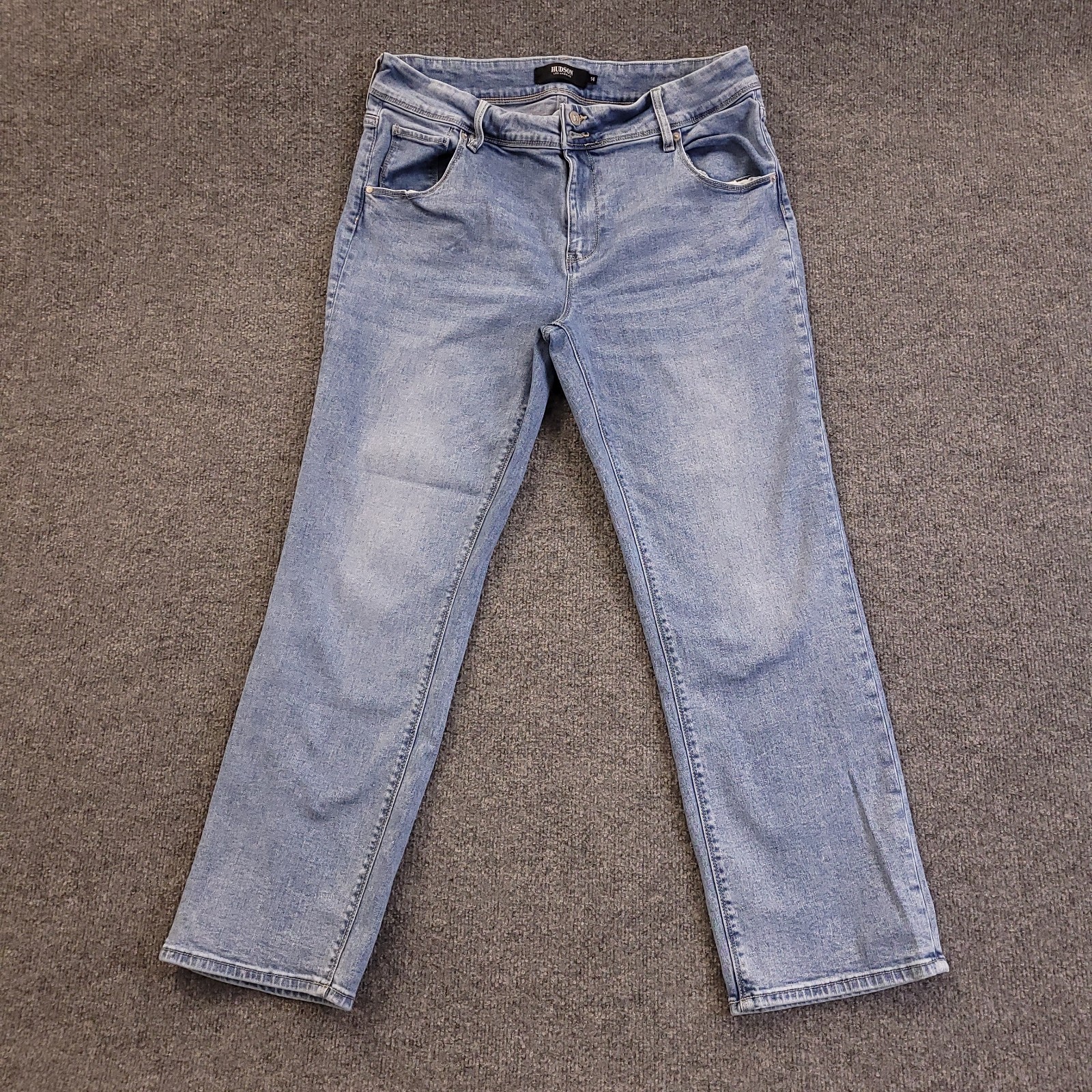 Hudson Jean Sz 14 (33×28 Actual) High Rise Straight Stretch Back Pocket Flaps