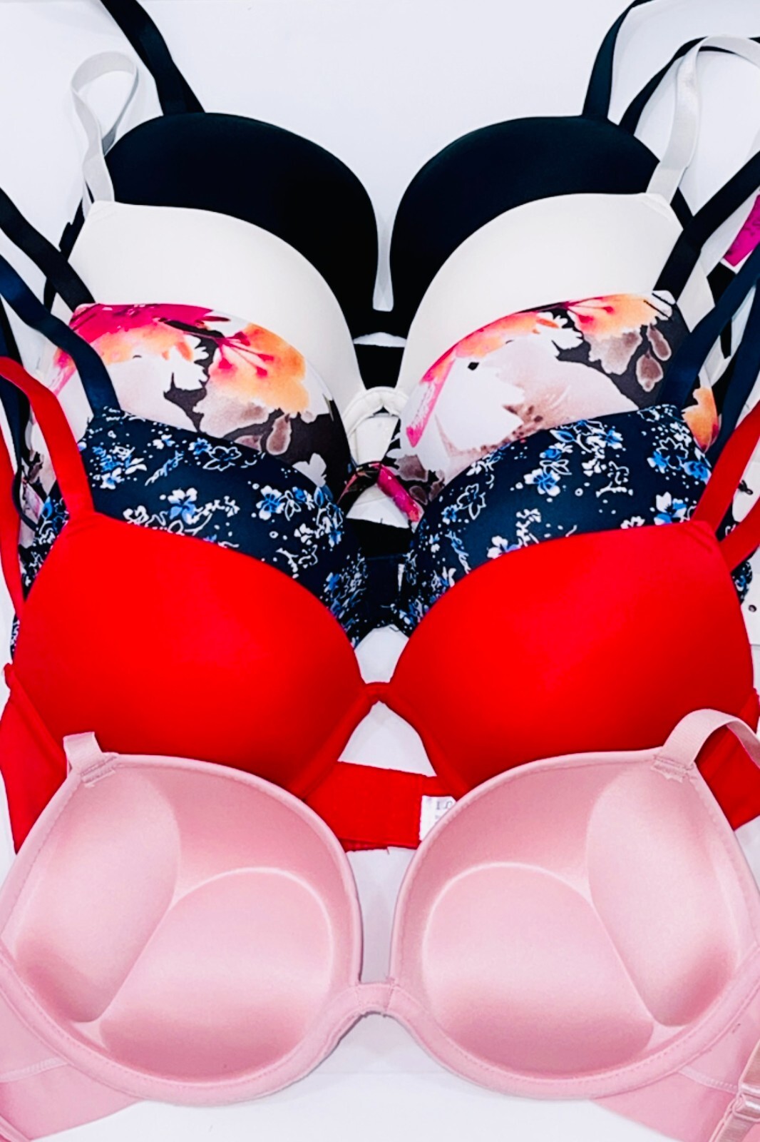 6 EXTREME DOUBLE PUSH UP, Add 2 Cup Sizes Push Up Bra Padded FREE RETURNS 7097