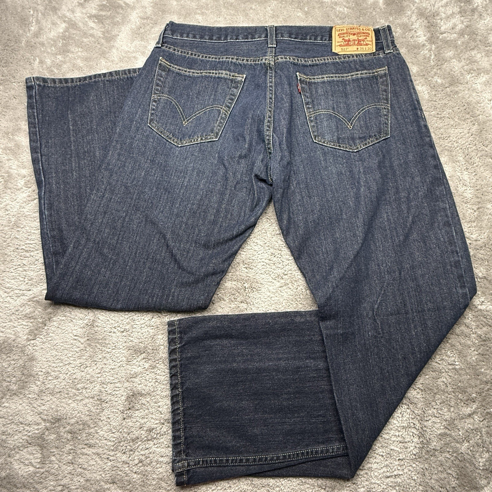 Levi’s 527 Vintage Y2K Low Boot Cut Jeans Mens 36×30 Dark Wash Blue Denim