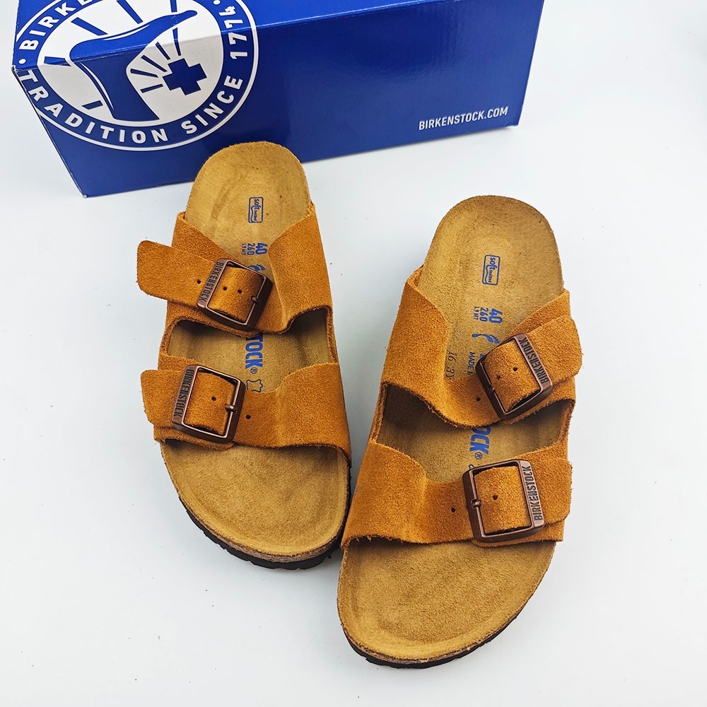 Birkenstock Arizona Mink Suede Leather Unisex Sandals Size EU 37-45