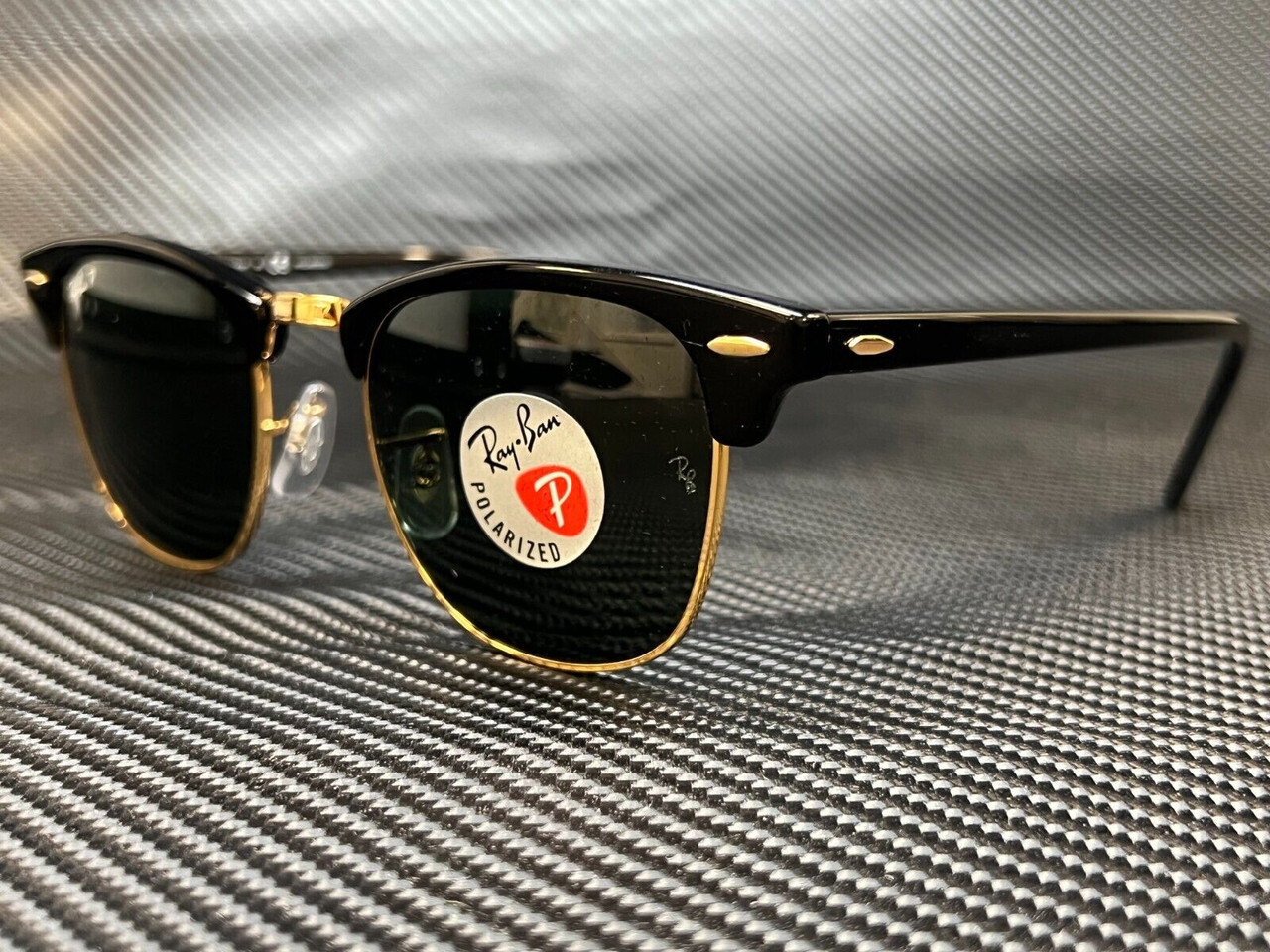 RAY BAN RB3016F 901 58 Black Square Unisex Polarized 55 mm Sunglasses