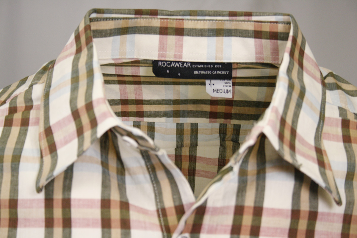 Rocawear Men’s Vanilla Second To None Plaid L/S Woven Shirt (Size M)