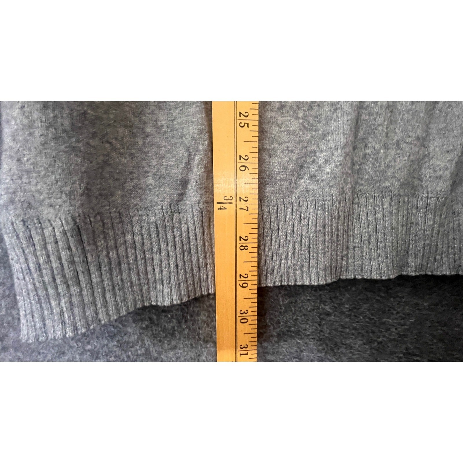 Chicos Silk Cashmere Blend Gray Snap Mock Neck Sweater Womens Size 2 L Neutral