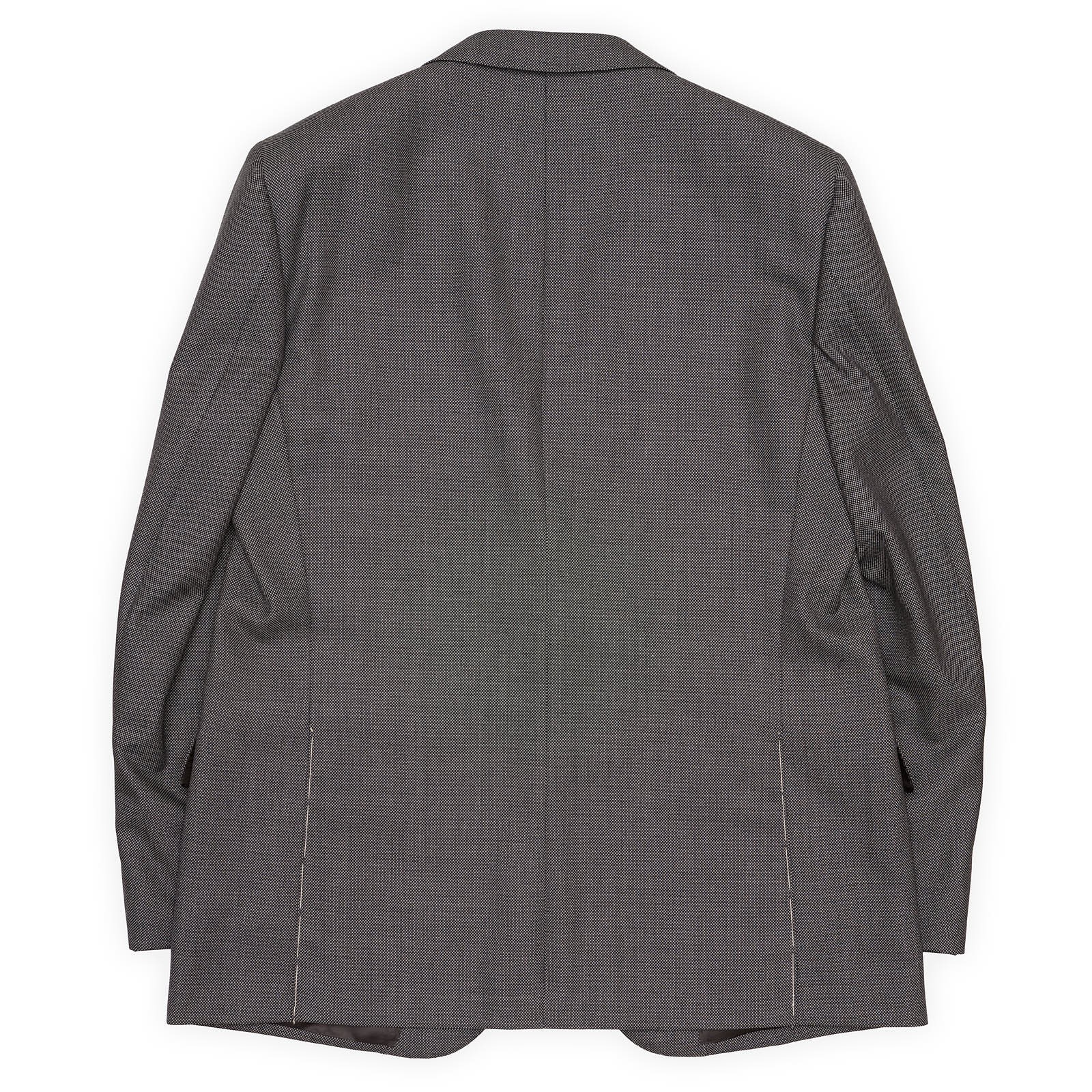 SARTORIA PARTENOPEA Gray Birdseye Handmade Suit EU 58 NEW US 46 48