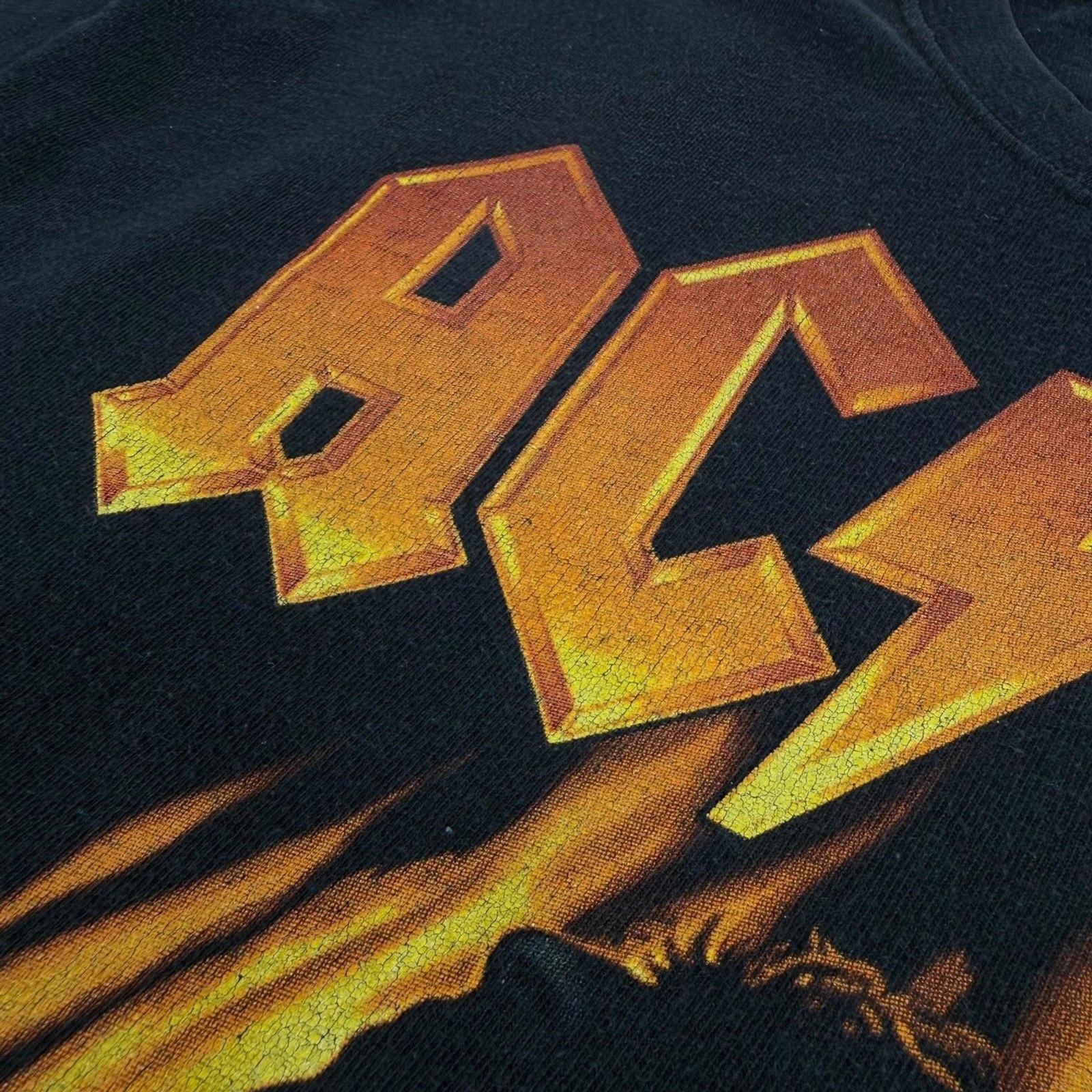 Vintage 2001 AC/DC Bonfire Promo Single Stitch Band T-Shirt Black Large USA