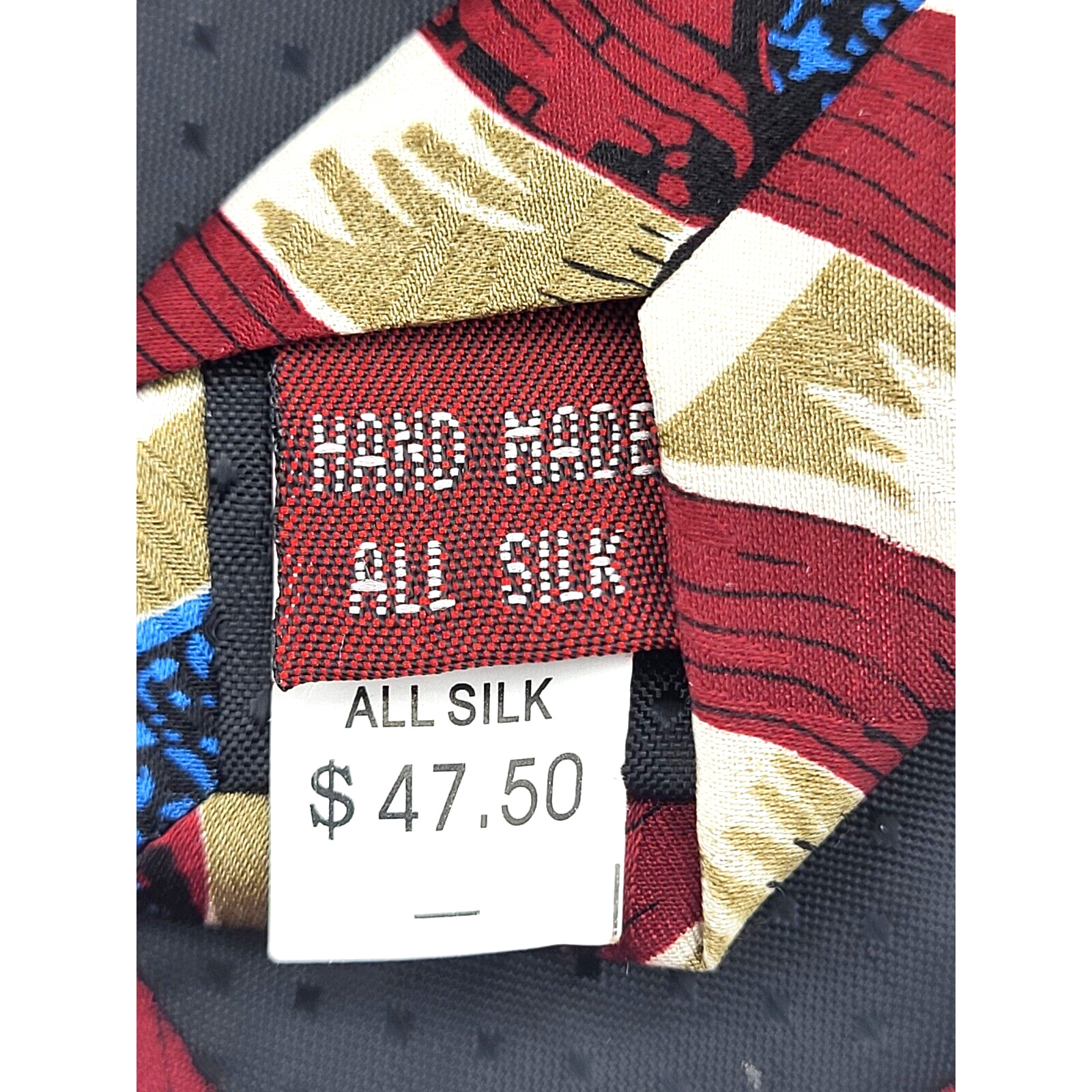 Museum Artifacts Old Glory Patriotic Silk Tie w/Tag 61×3 7/8″ NEW