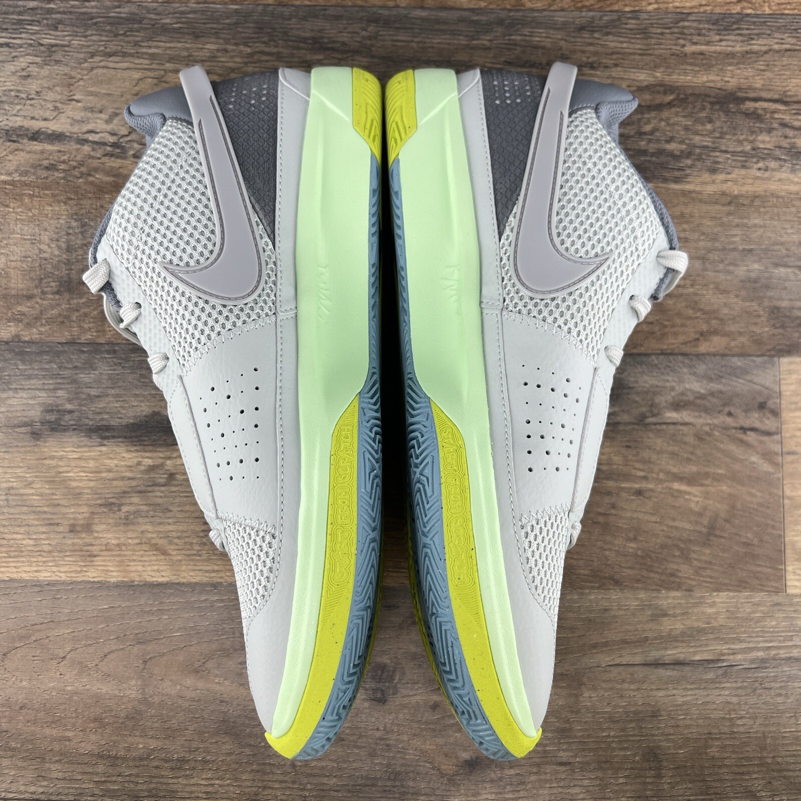 Nike Ja 1 Sz 10 Mens Light Silver Granite Cyber Gray Basketball Shoes New