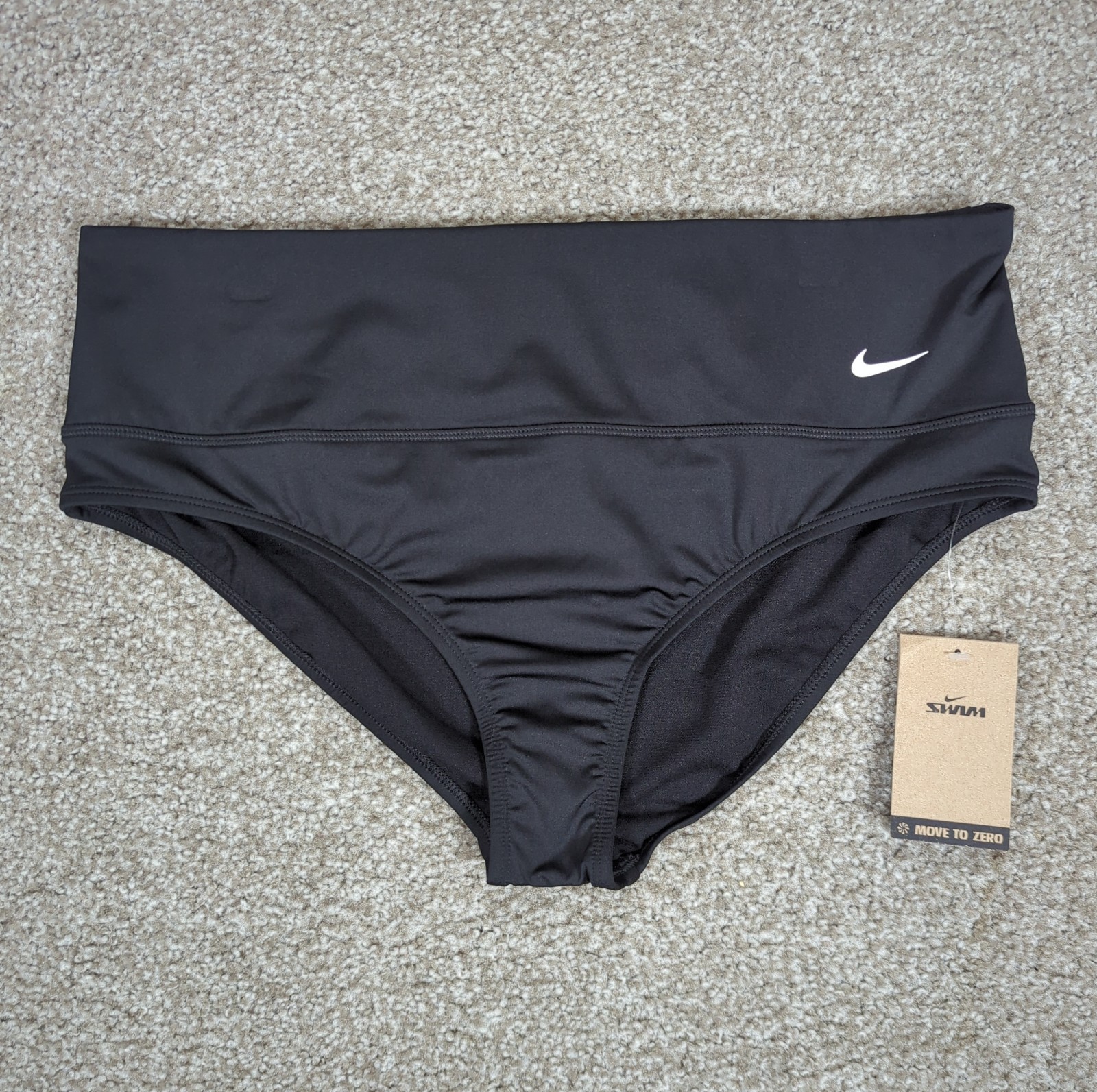 Women’s Nike Essential High-Waist Swim Bottoms Black Size S XL XXL NESSA215K