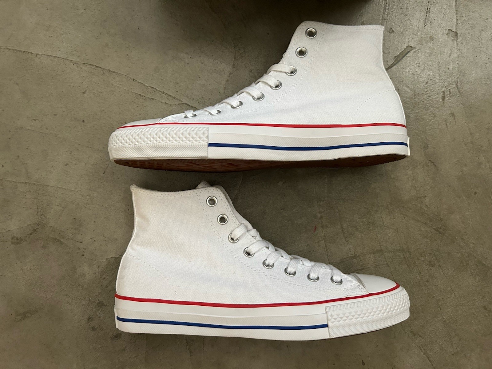 Sz 8.5 White (Rare) Converse Chuck Taylor Hi All Star CTAS Canvas Pro w Lunarlon