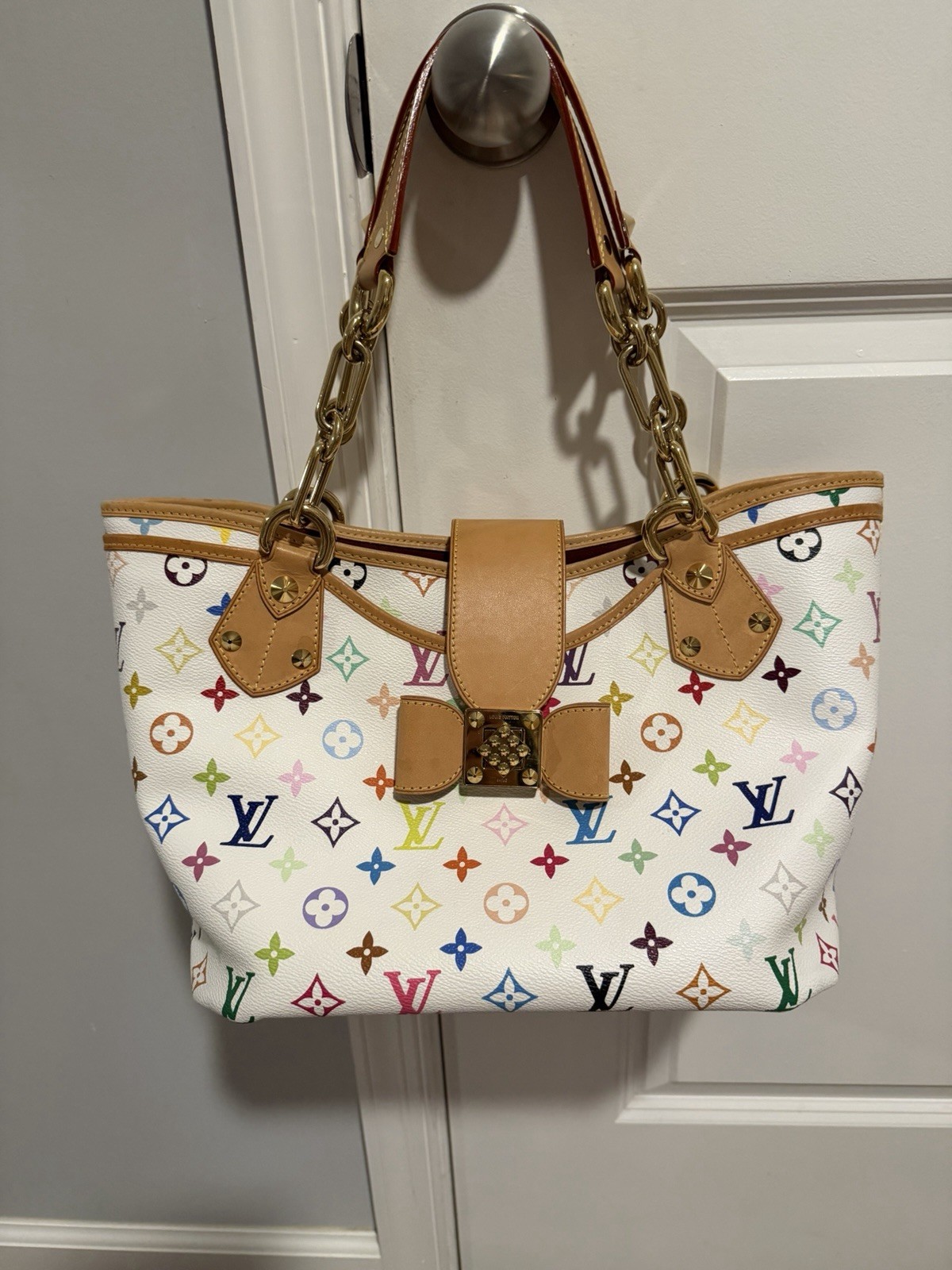 Louis Vuitton Murakami Annie Multicolor White Monogram Canvas