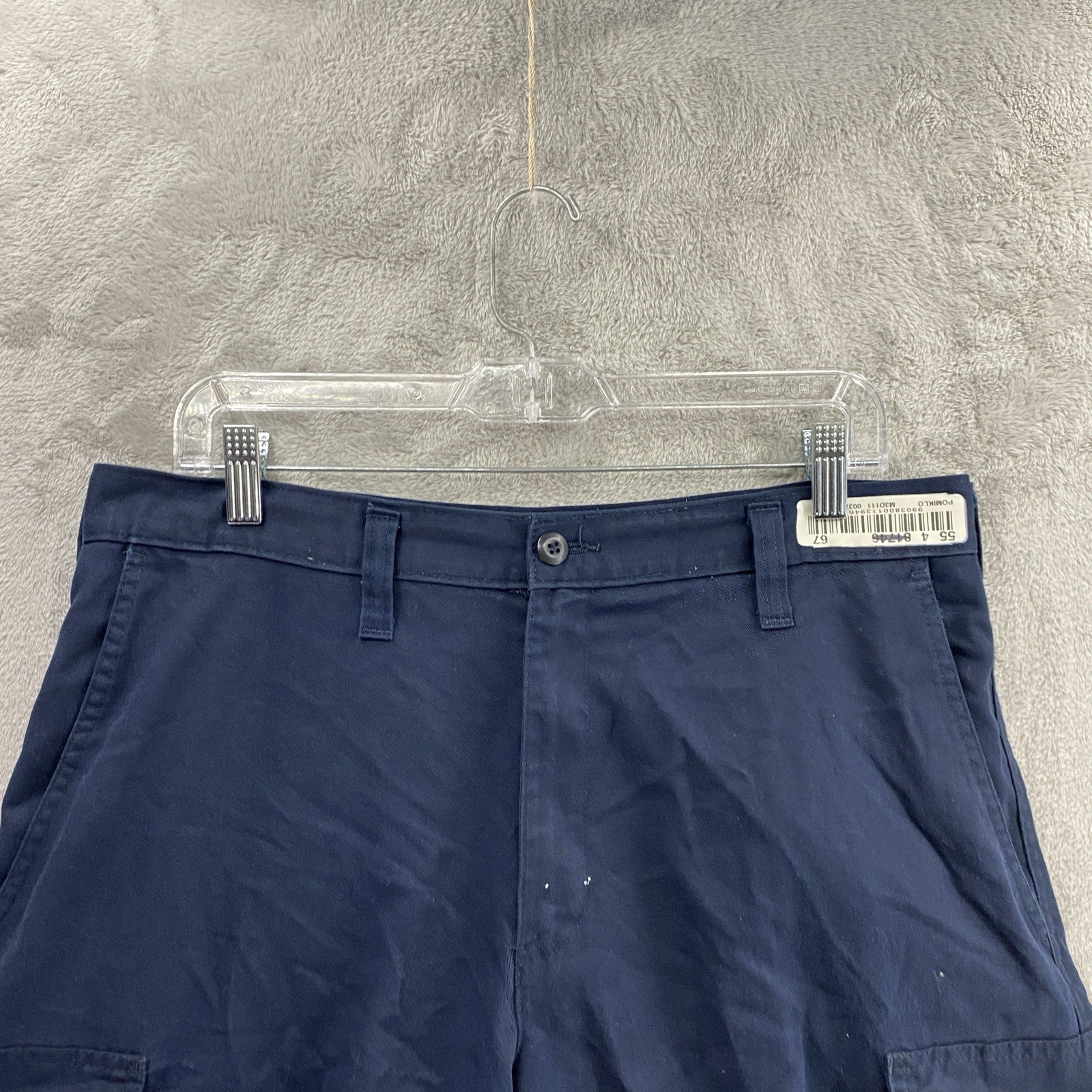 Cintas ComfortFlex Cargo Work Shorts Men Size 34 Navy Uniform 6 Pocket Free Ship