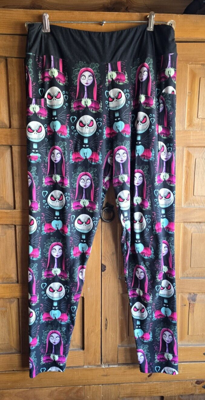 Disney Nightmare Before Christmas Curvy+ Leggings Jack Skellington Sally Cosplay