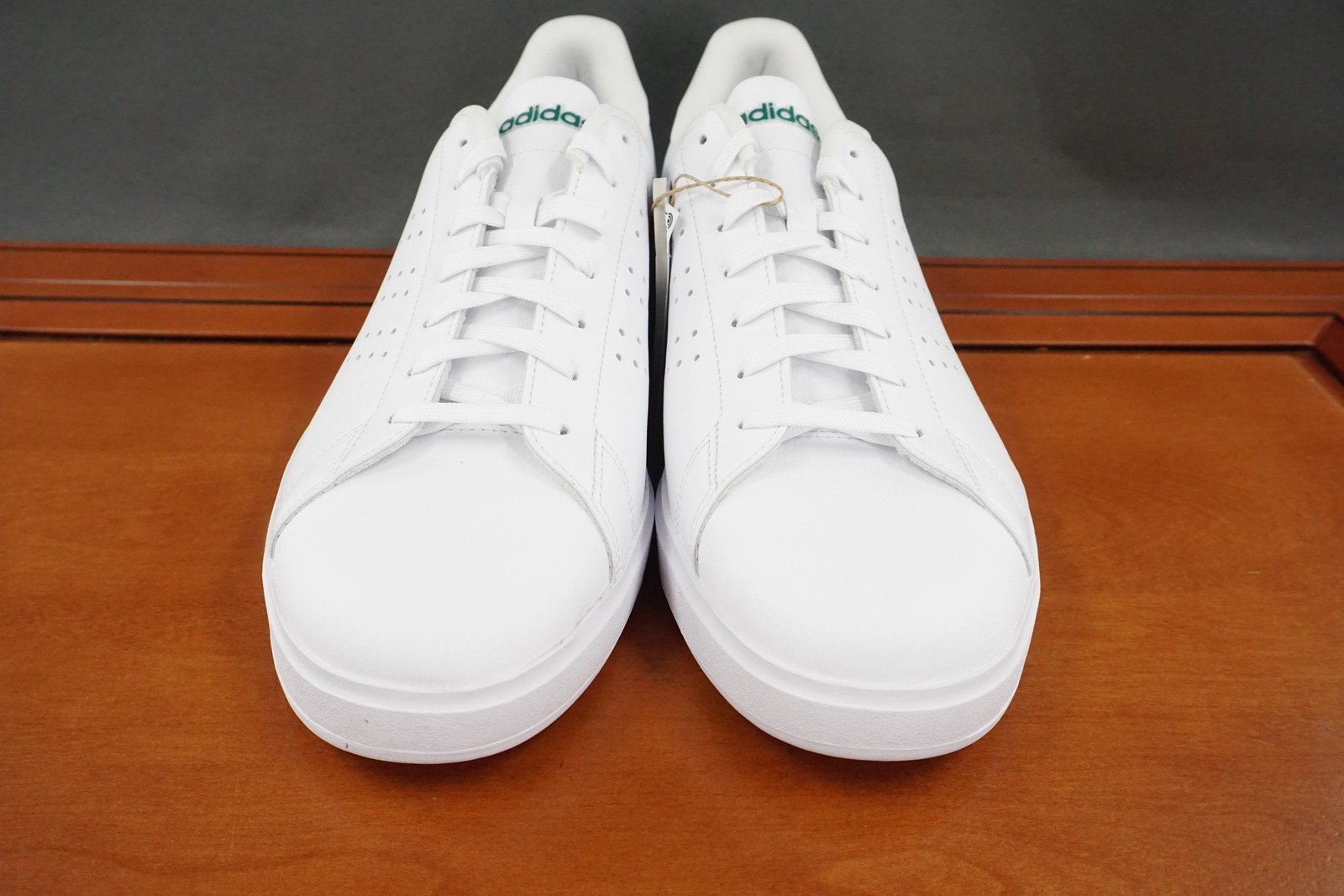 Adidas Advantage 2.0 Shoes Mens Size 12 White Green Cloudfoam Lace Up Comfort