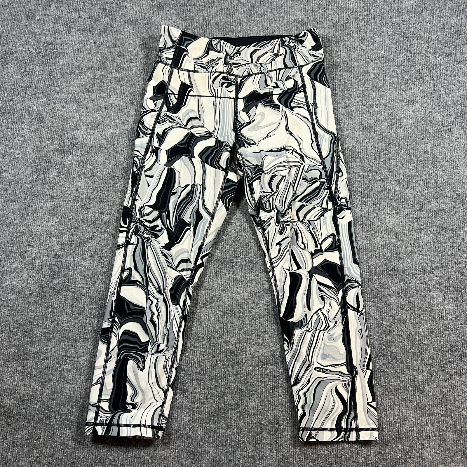 Calvin Klein Performance Wick Leggings Womens Small Multicolor Geometric Cropped