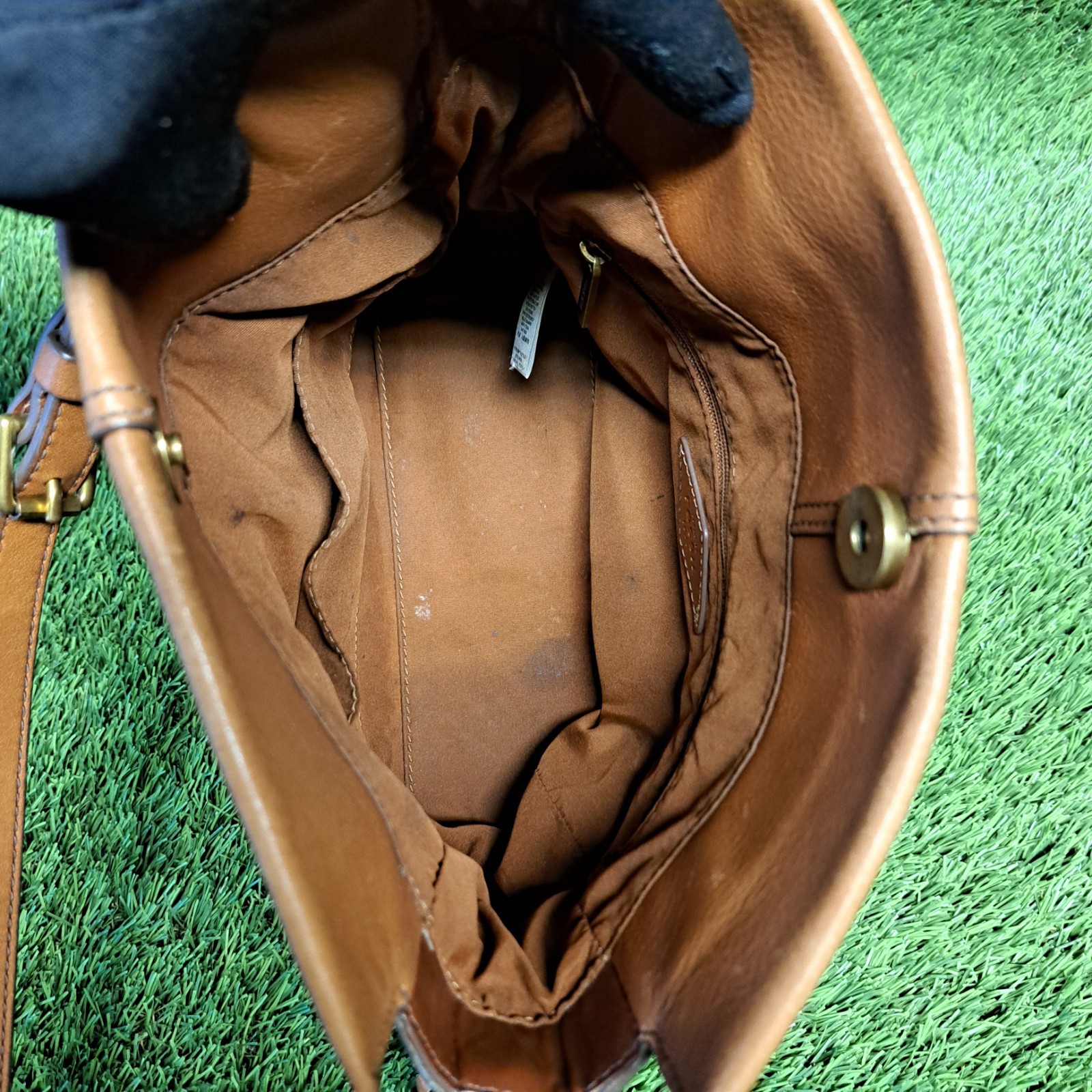 Fossil Rayna Drawstring Crossbody Brown Leather SHB2824210 Preowned