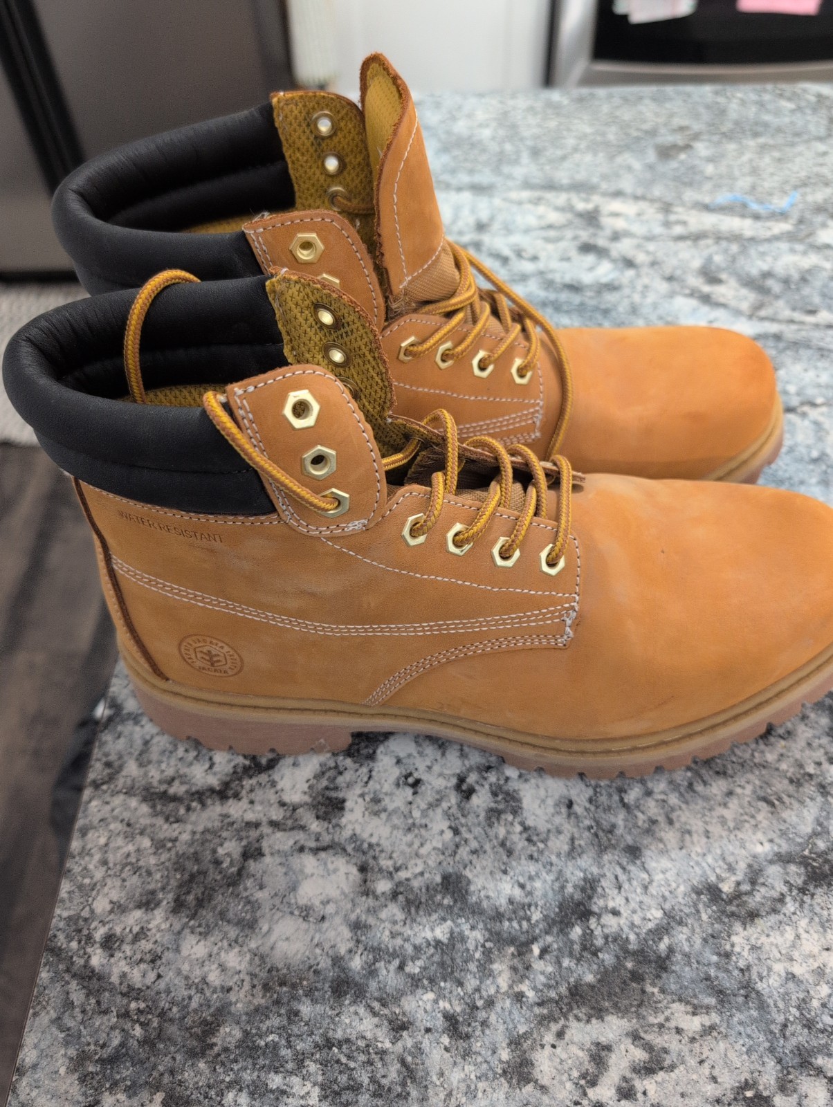 Jacata Men’s Snow Work Boots Shoes Premium Waterproof Leather 8601C Size 12W
