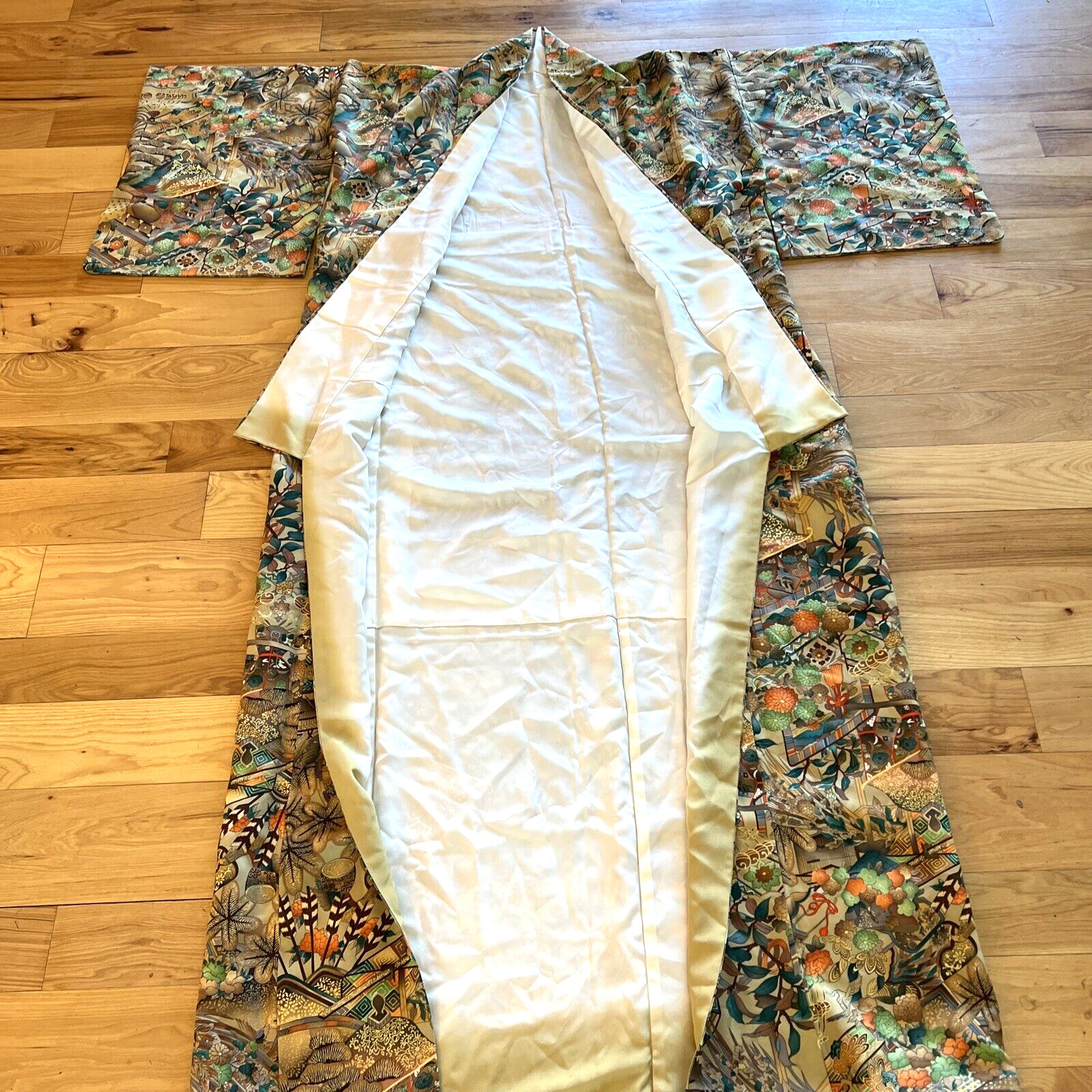 VTG ASIAN KIMONO OneofaKind Handmade Boho Free Hippie People VACAY Yoga FESTIVAL