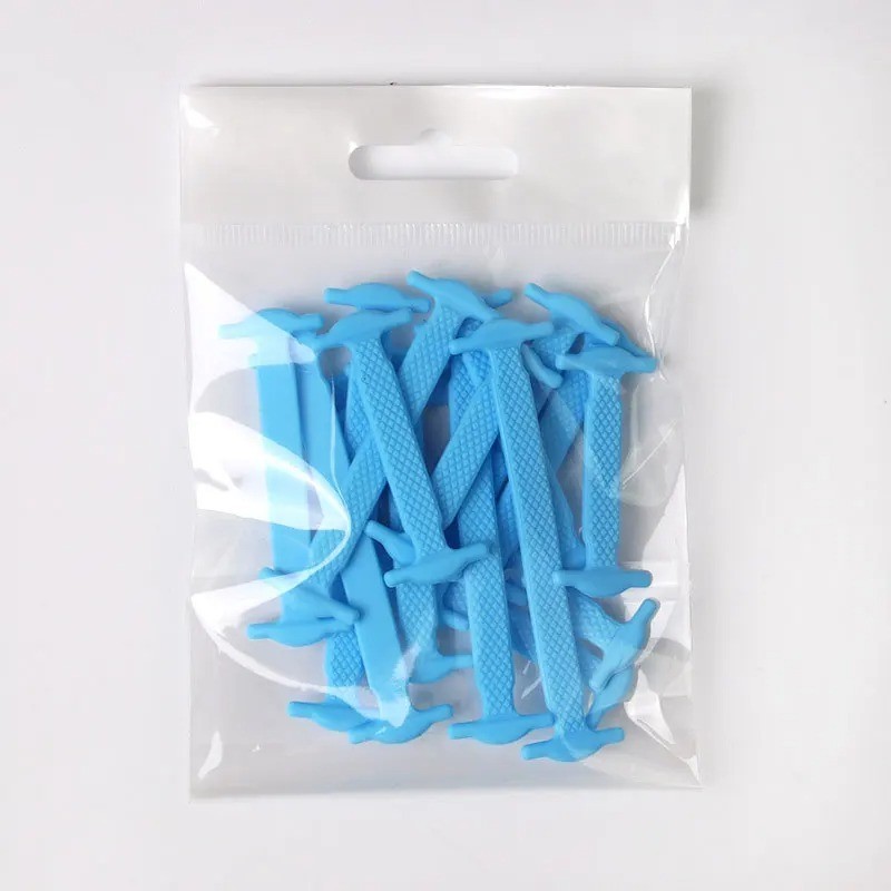 16/12PCS Silicone No Tie Shoelaces Elastic Stretch Shoe Laces for Kids Adults