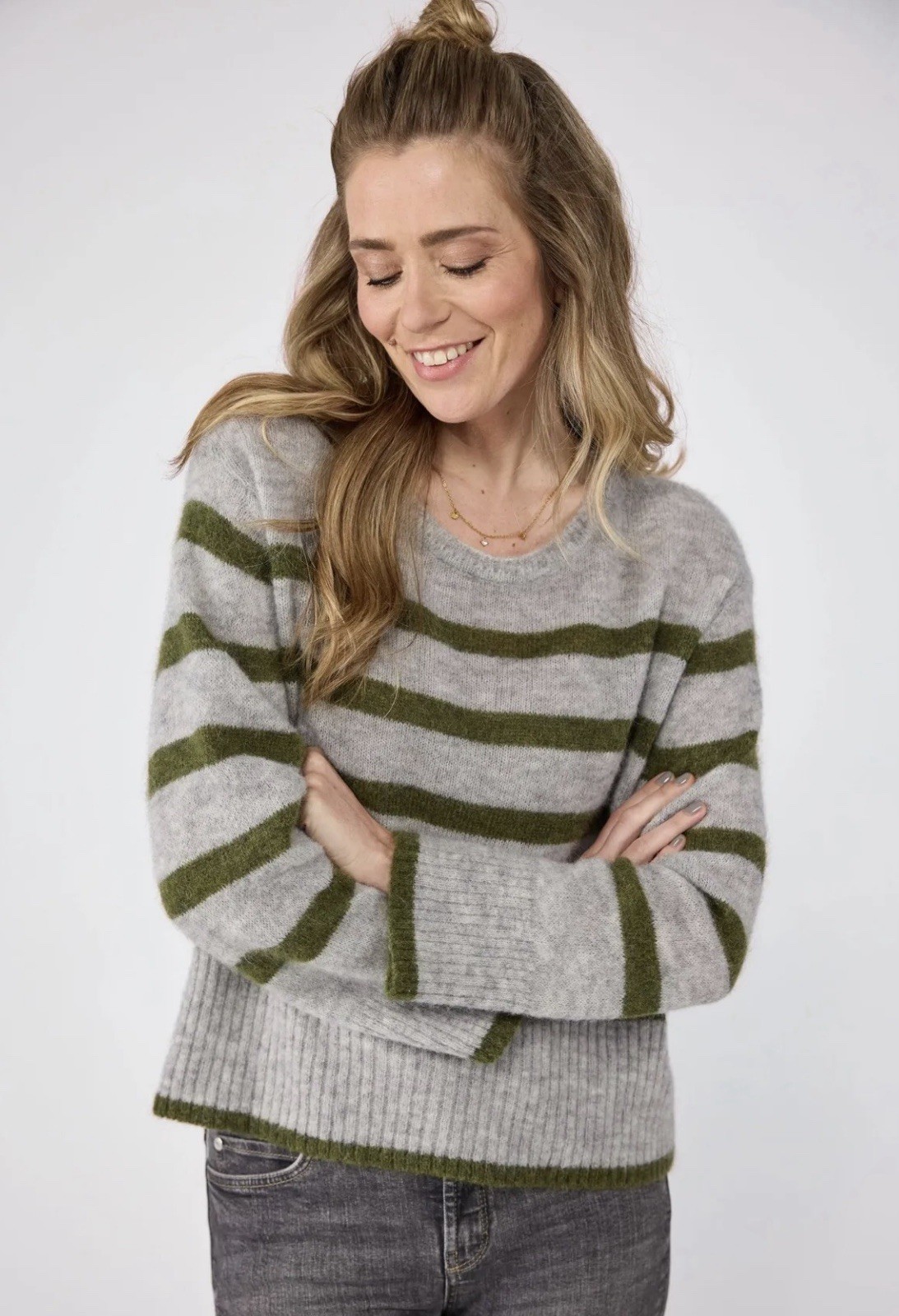 LIEBLINGSSTÜCK Damen Pullover Tadine Striped Alpaca Wool Sweater Sz 36