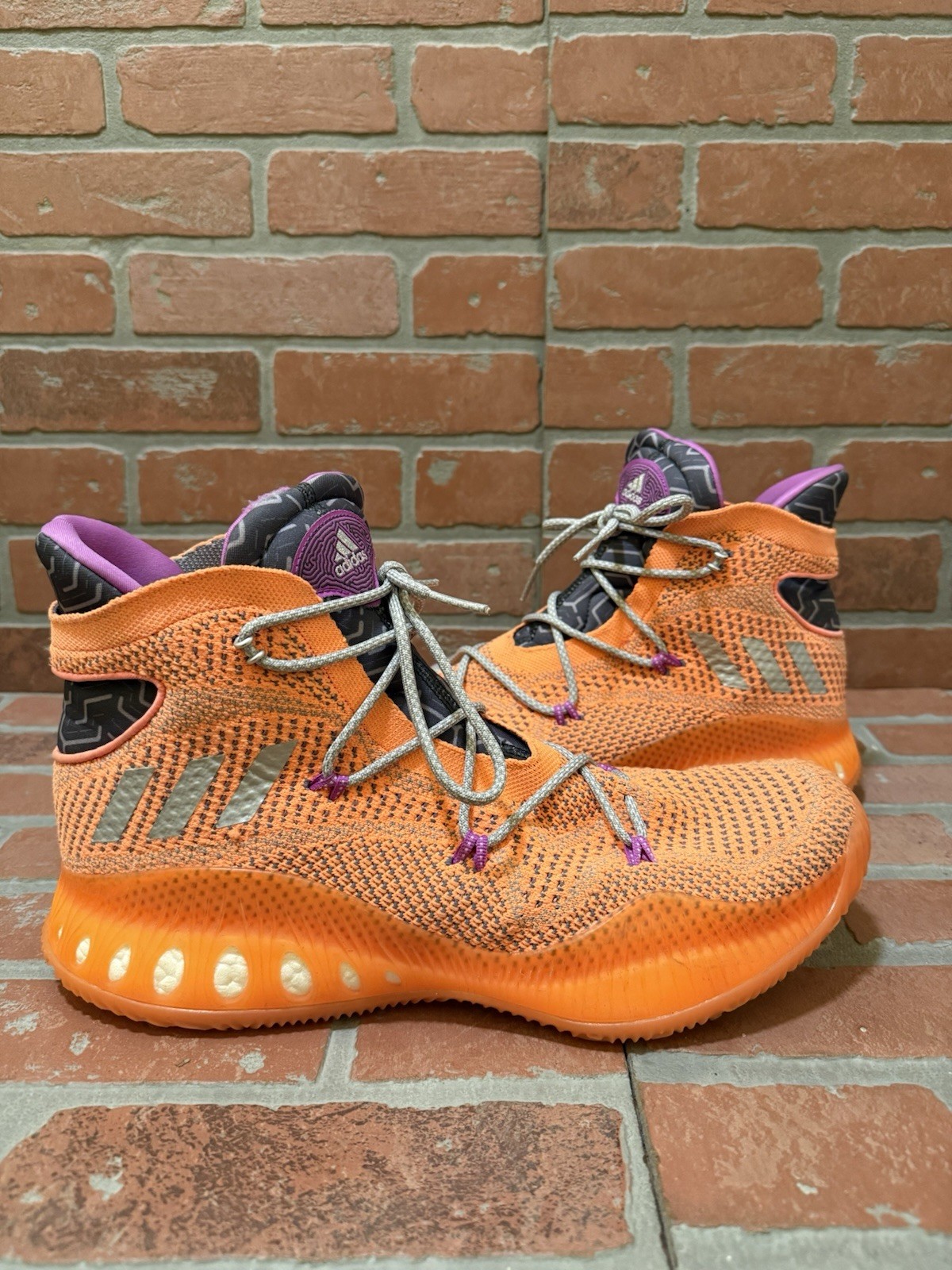 Adidas Crazy Explosive PrimeKnit size 14 basketball Shoes Sneakers GeoFit Orange