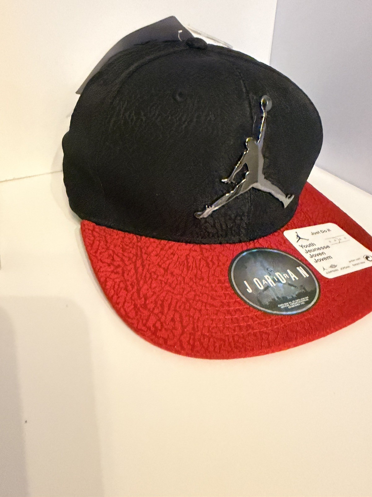 Jordan Jumpman Pro Cap Snapback Adjustable Boys Hat Black Red Child (8-20)