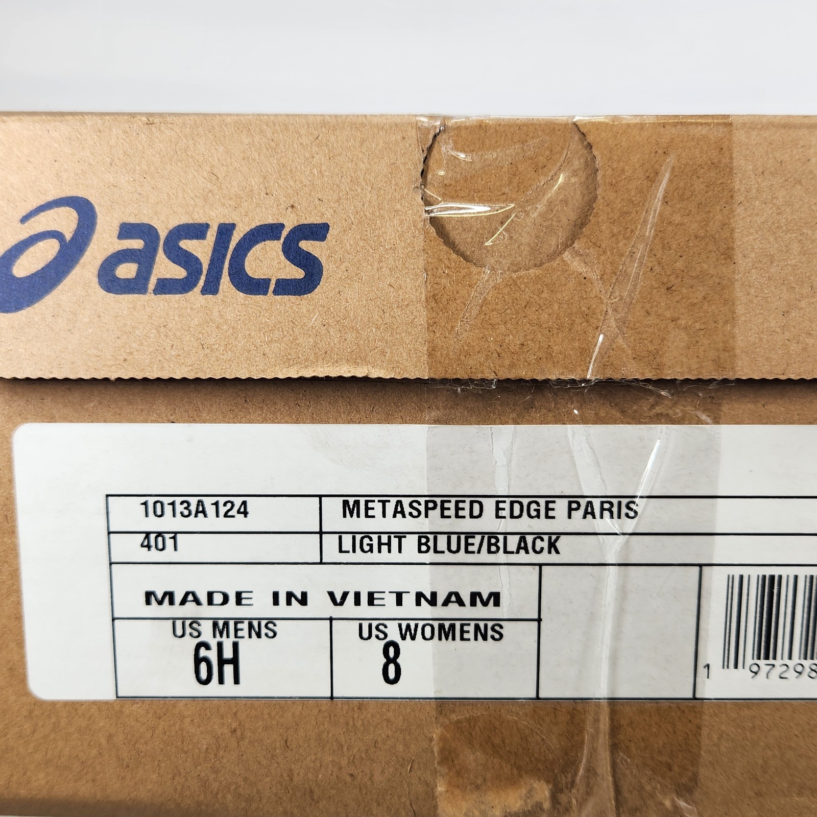 Size 6.5 Men / 8 Wom – ASICS MetaSpeed Edge Paris – Light Blue / Black / Pink