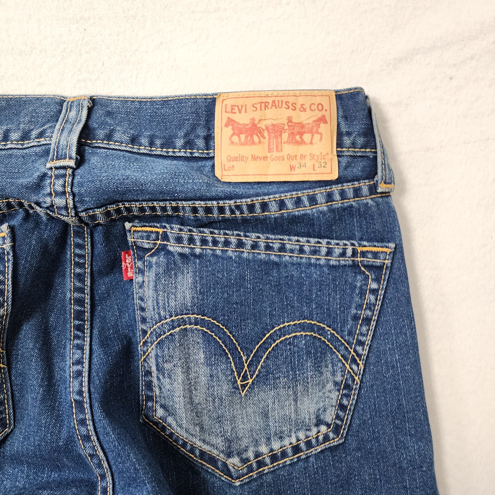Vintage Levis Type 1 Baggy Jeans Mens 34×32 (36×28) Denim Wide Y2K Real Loose