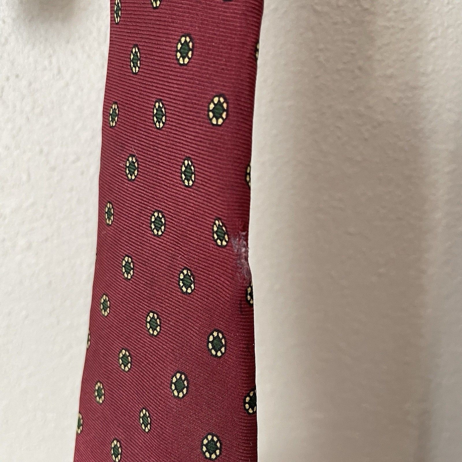 VTG Ralph Lauren Horse Necktie Red Equestrian Tie Chaps RL 100% Silk