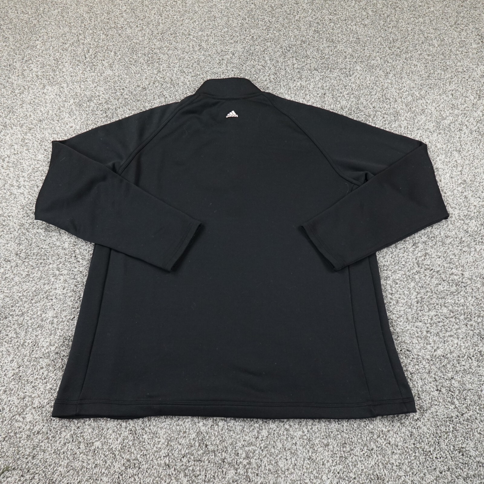 Adidas Sweatshirt Mens XL Black Golf Climalite Pullover Zip Performance Sweater