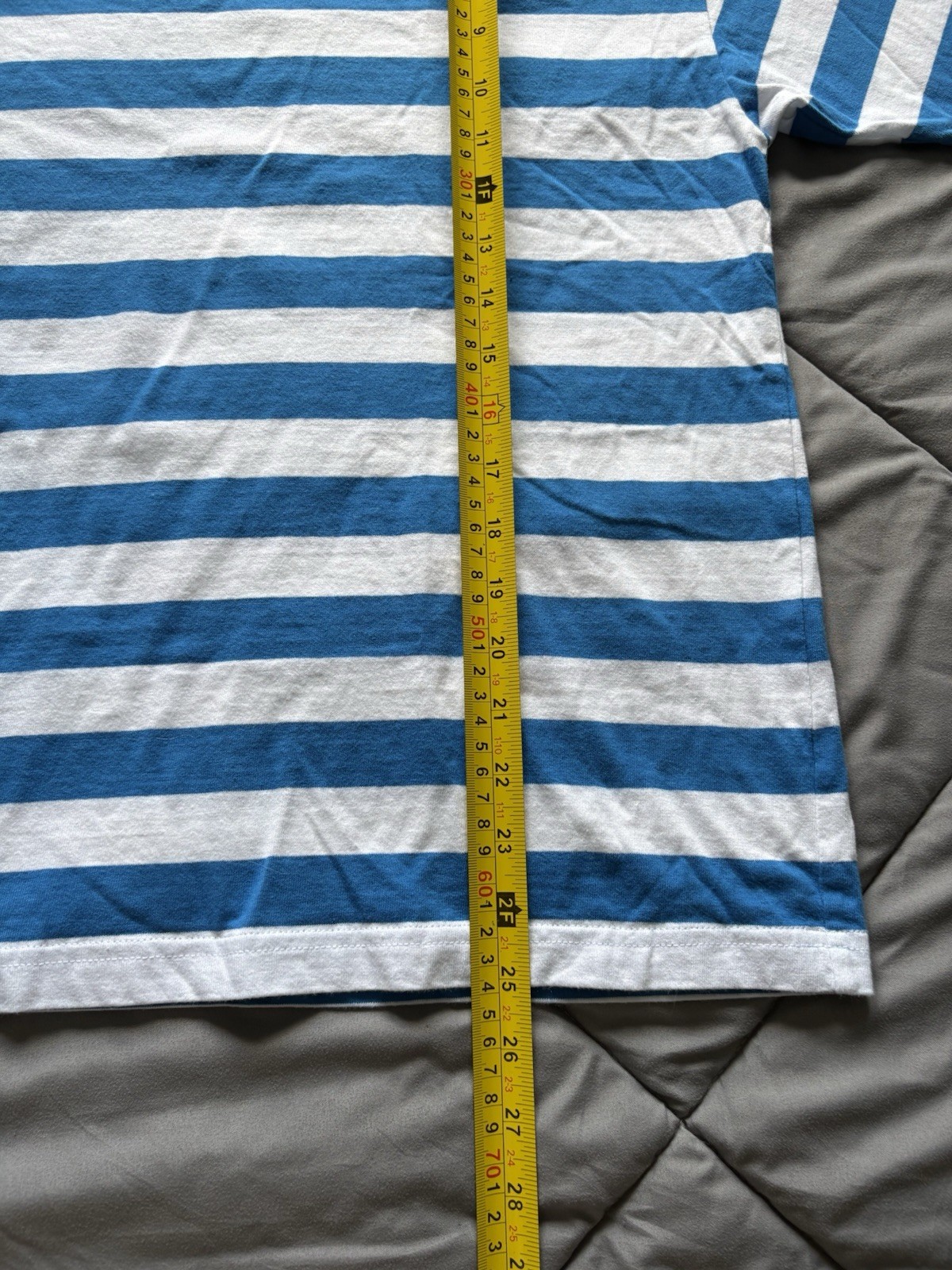 GOLF WANG Killcat Striped Tee Blue White Red Size M