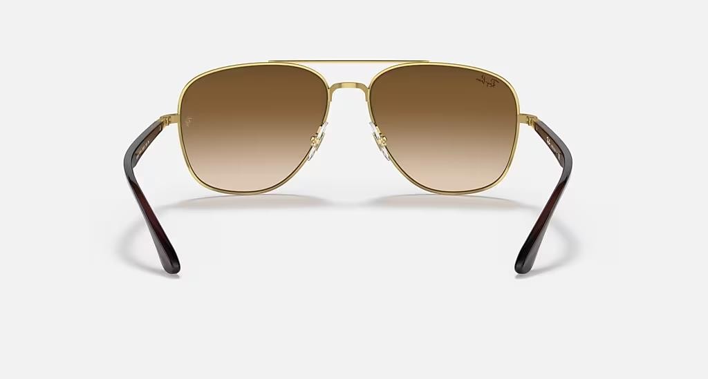 Ray-Ban RB3683 Polished Gold Frame / Brown Gradient Lenses RB3683 001-5156 NEW
