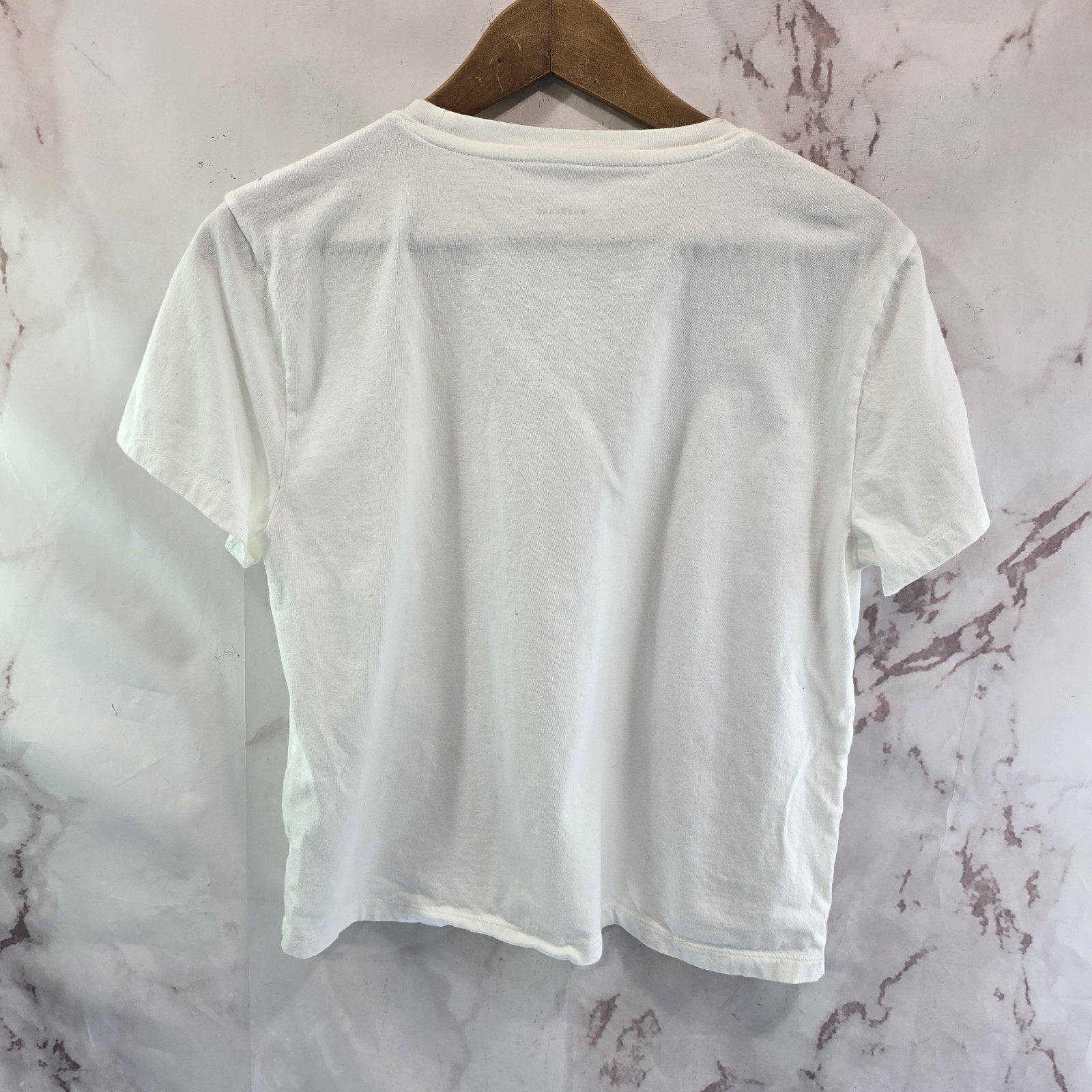 Everlane T Shirt Womens Small White Crewneck Box Cut Tee Organic Cotton