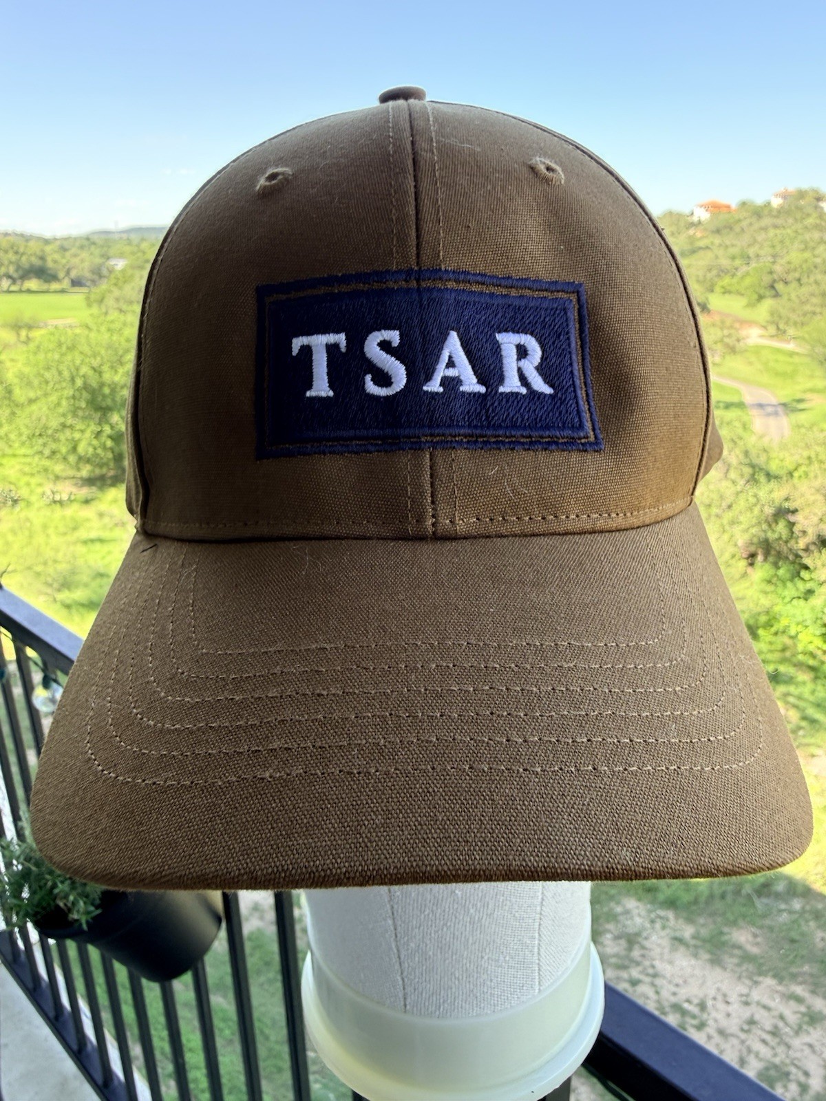 Brown Richardson Outdoor Hat With TSAR(The San Antonio Refinery)Logo