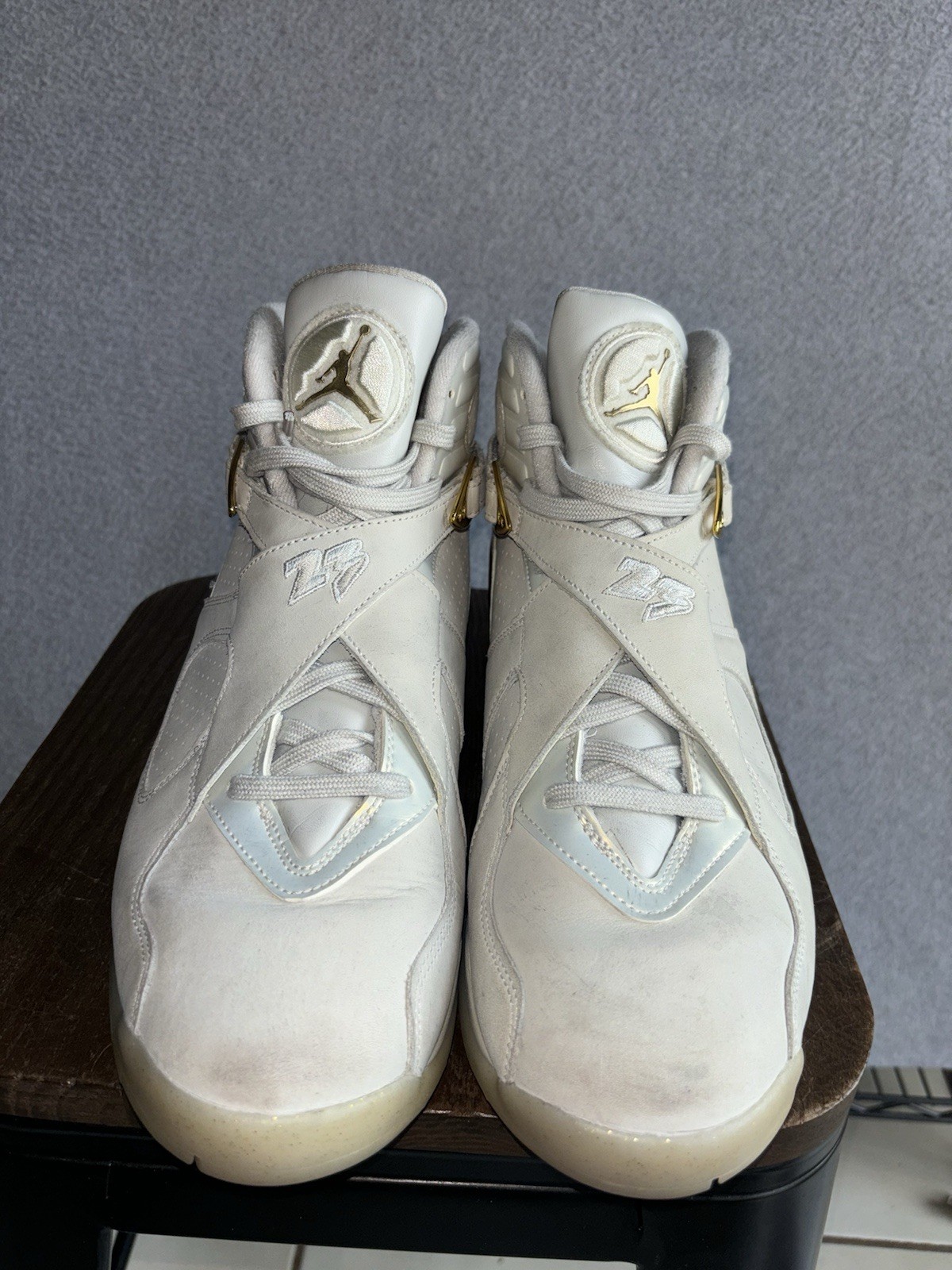 Air Jordan 8 Retro C&C Trophy Champagne 2016 Size 11.5 Pre-owned