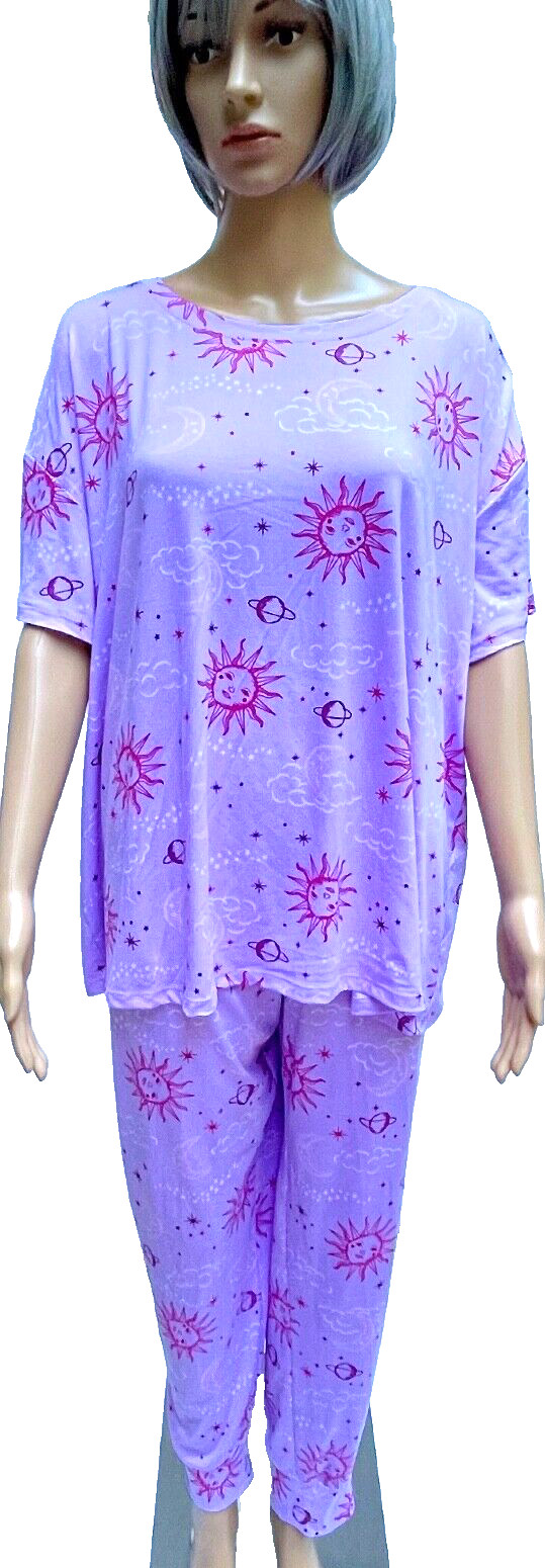 Joyspun Women’s Soft Pajamas Short Sleeve Long Bottoms 5 Variations Plus, Reg Sz