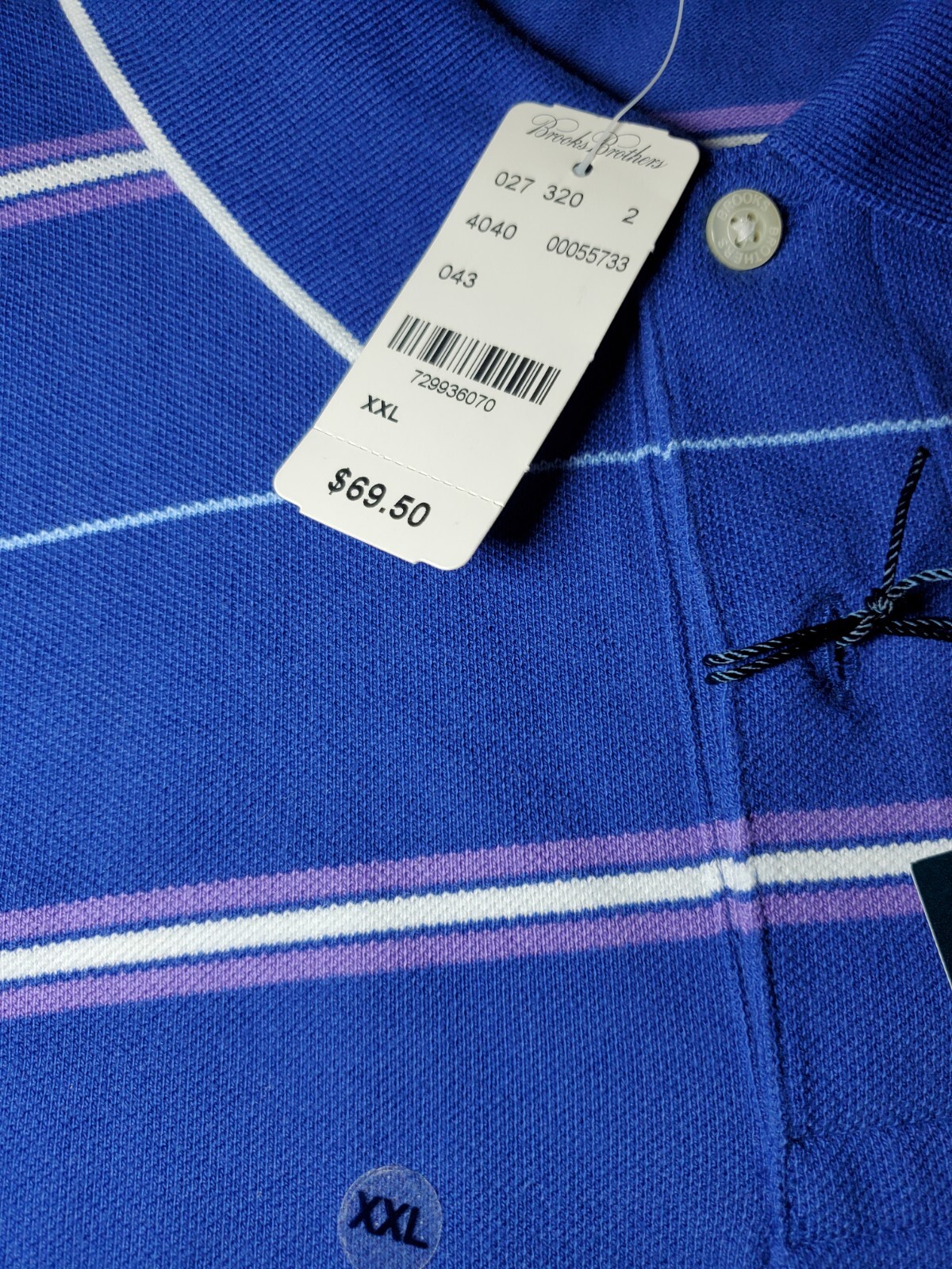 Brooks Brothers 2xl Performance Polo Slim Fit Shirt With Tags. CHECK DESCRIPTION