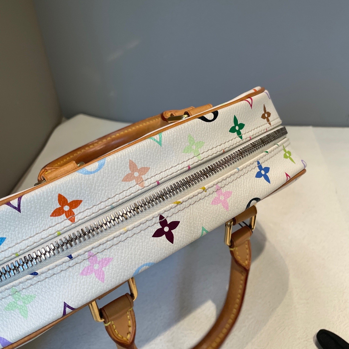 Louis Vuitton Murakami White Multicolor Monogram Handbag