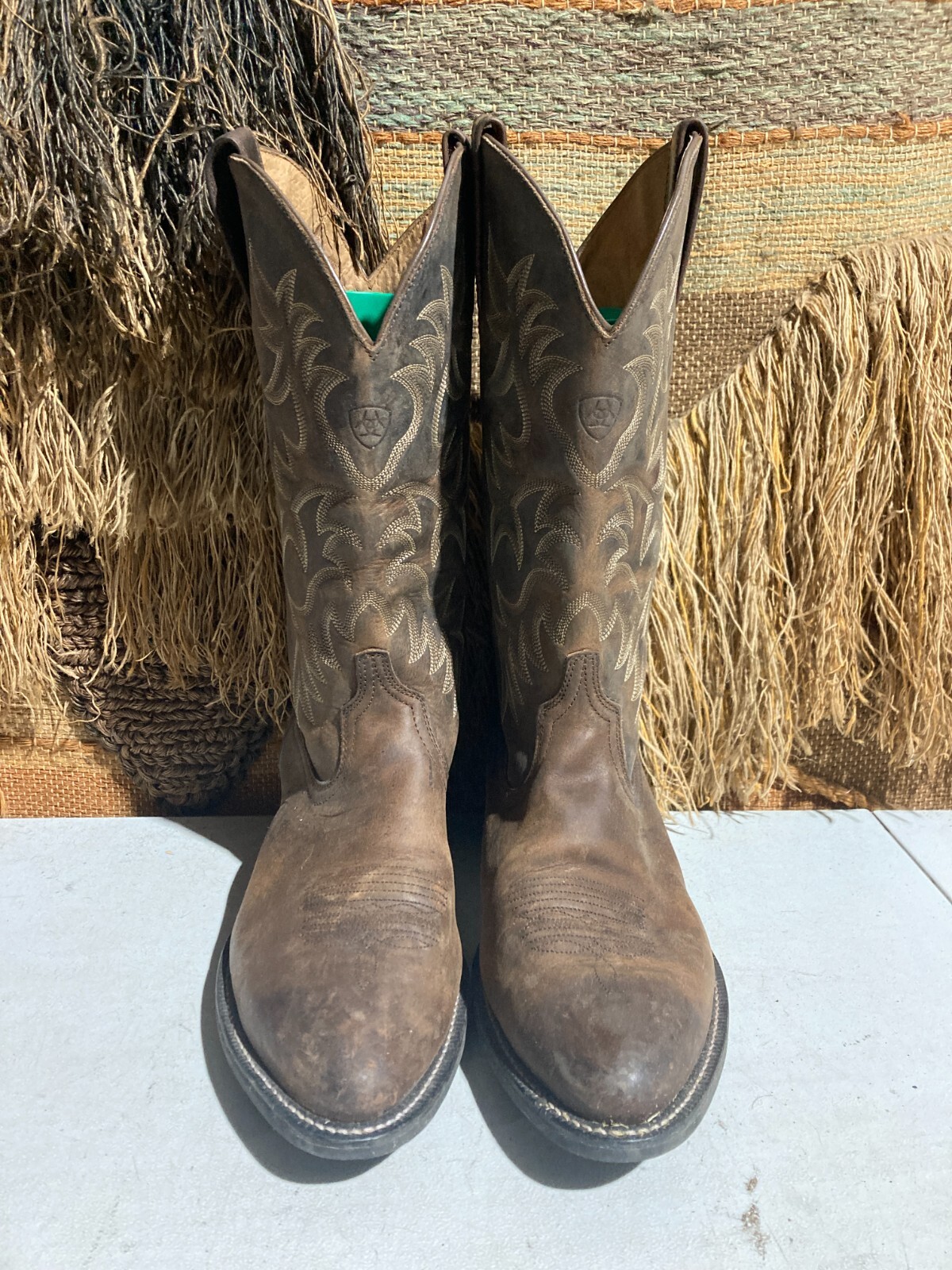 Ariat 34725 Distressed Brown Leather Cowboy Western Boots Men’s sz 11 D